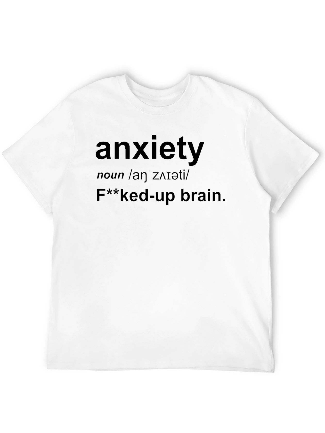 Black Anxiety Definition Graphic Tee - Unisex Black T-Shirt view 12