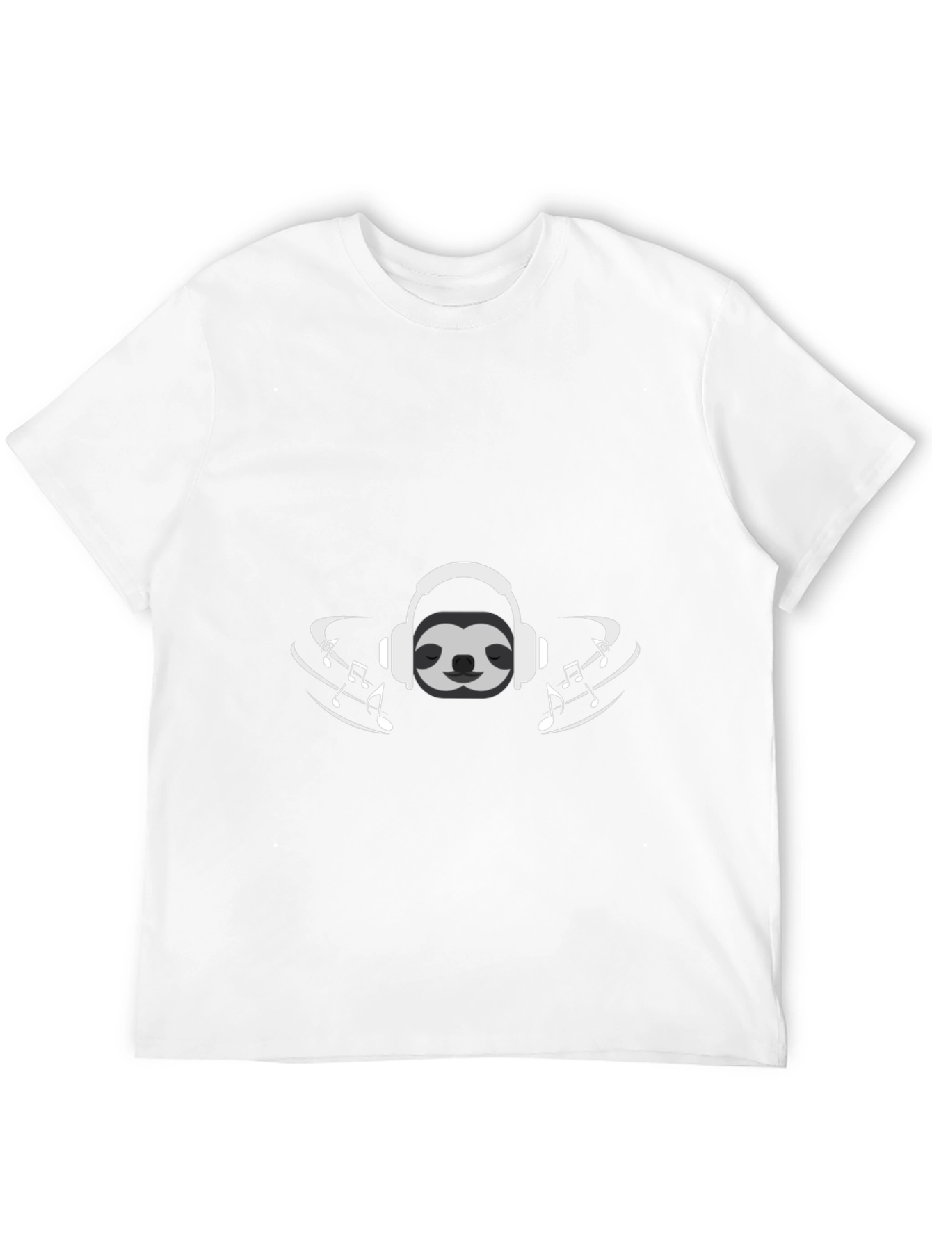 Black Sloth Music Lover Graphic Tee - Black T-Shirt view 12