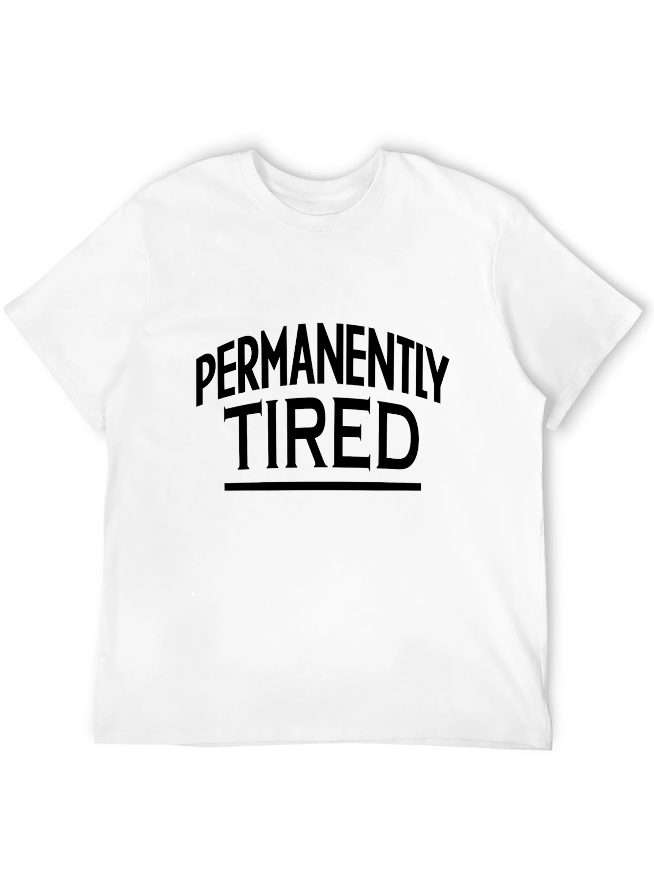 Black Permanently Tired Graphic Tee - Black Cotton T-Shirt view 12
