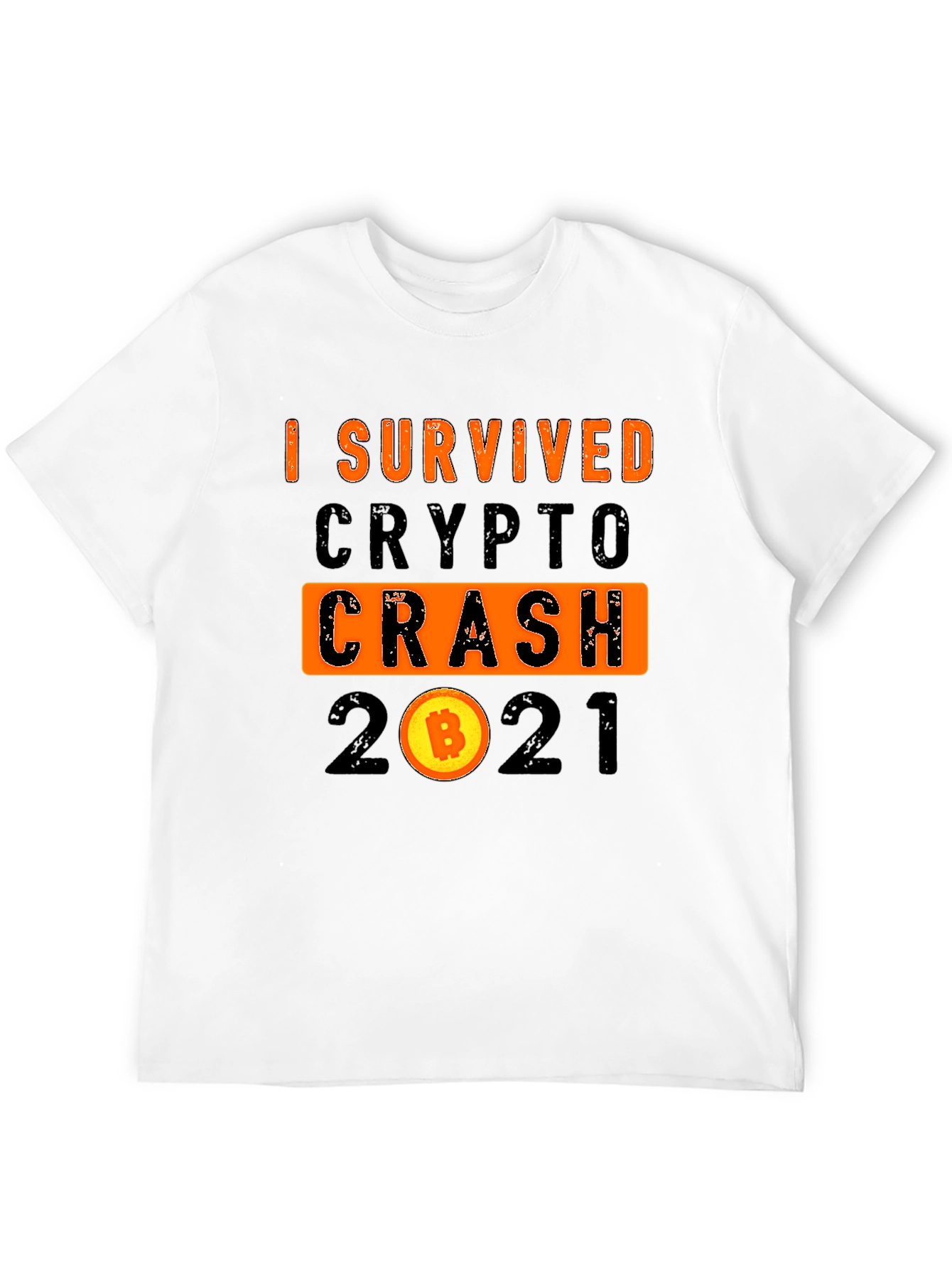 Black I Survived Crypto Crash 2021 T-Shirt view 12