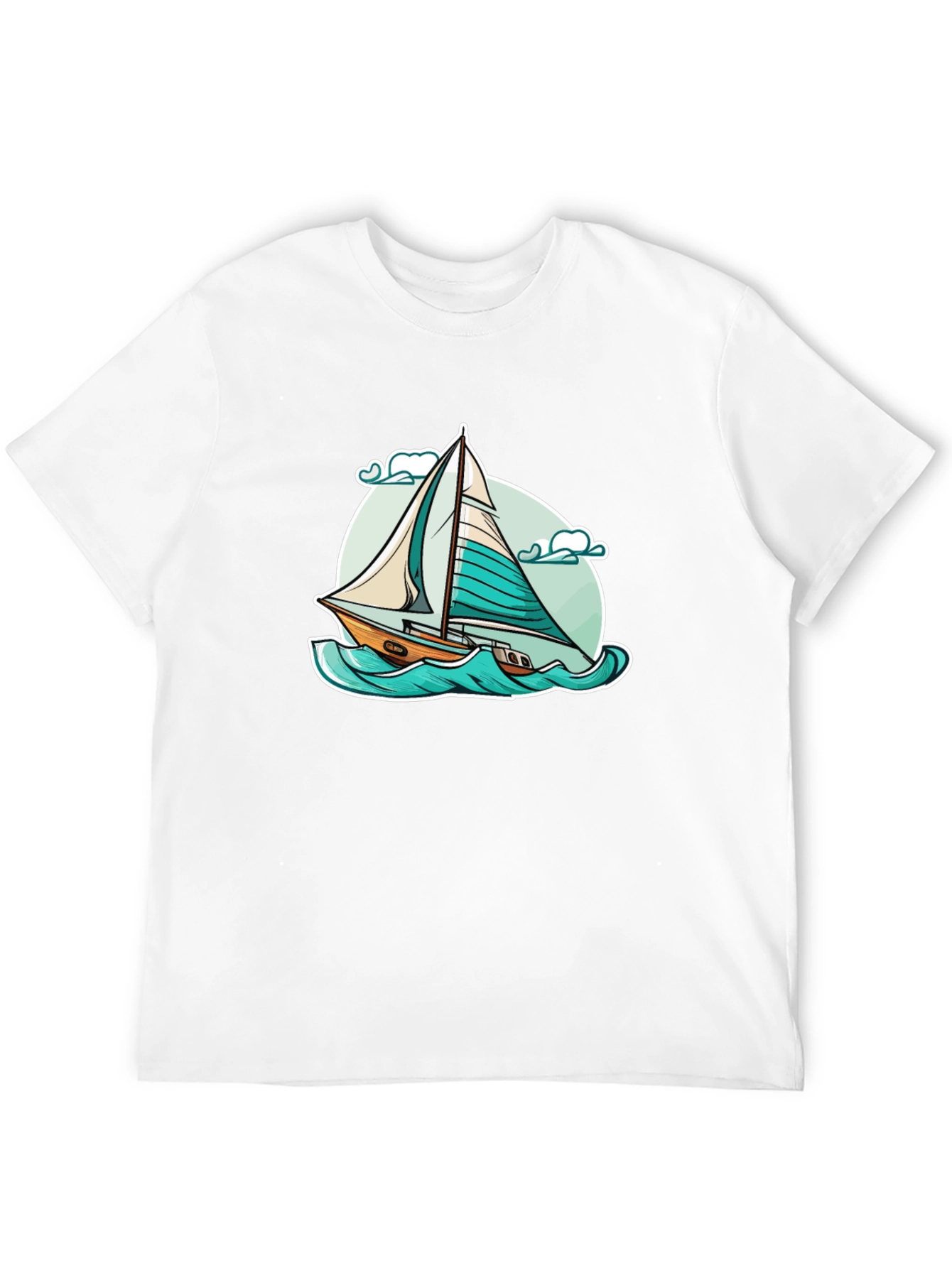 Black Sailboat Graphic T-Shirt - Black view 12
