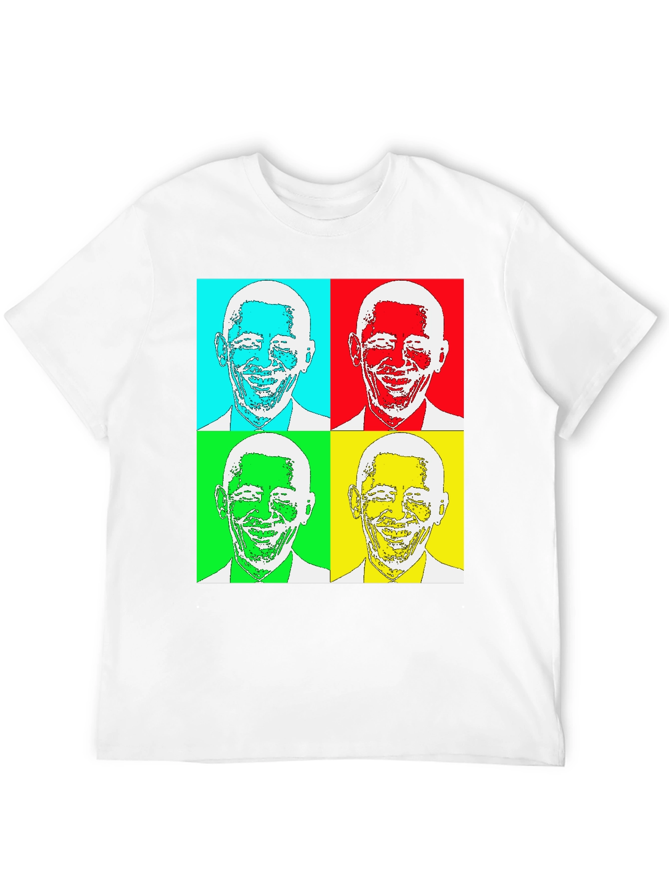 Black Pop Art Obama T-Shirt - Graphic Tee view 12