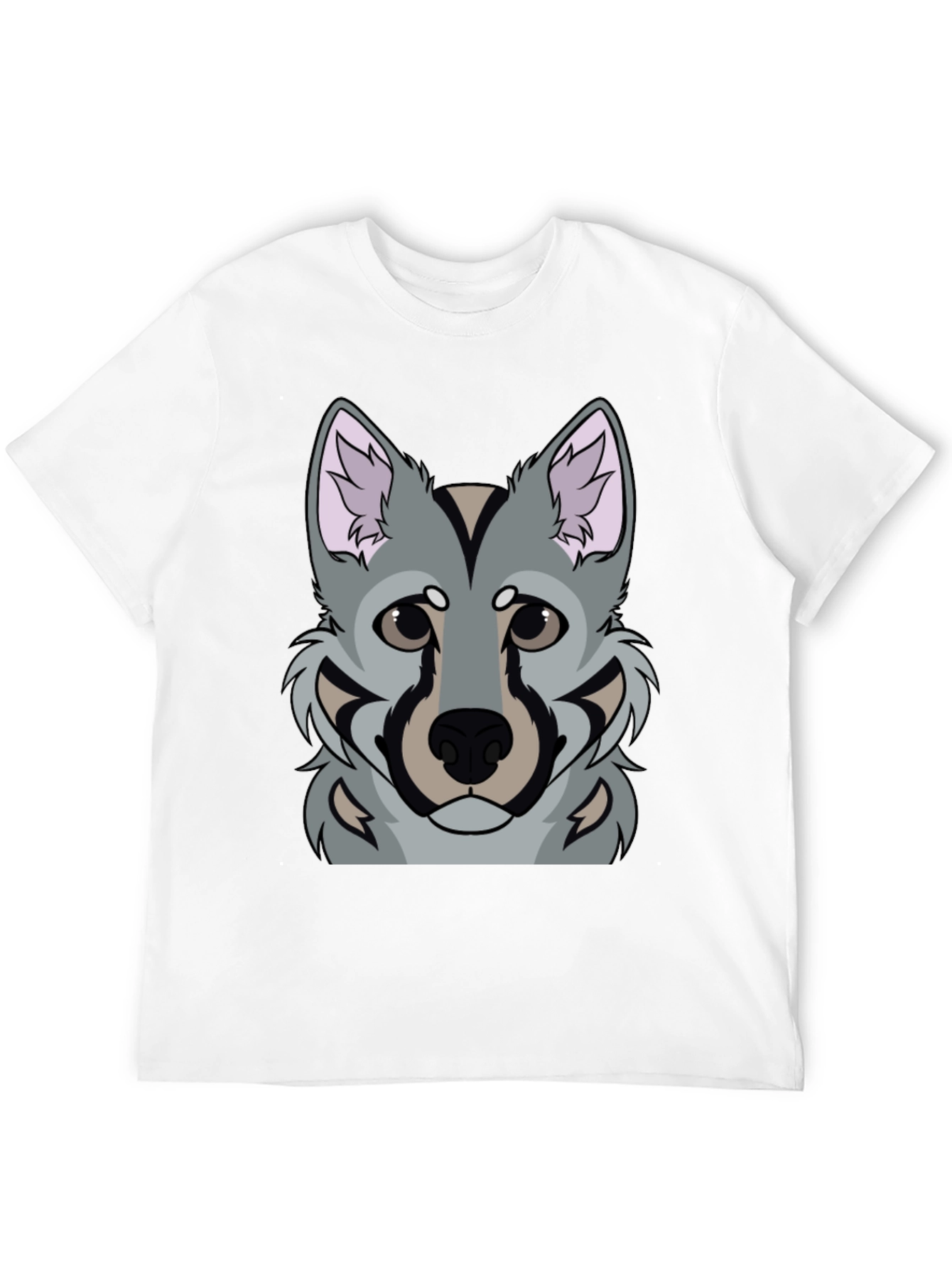 Black Wolf Graphic Print Black T-Shirt view 12