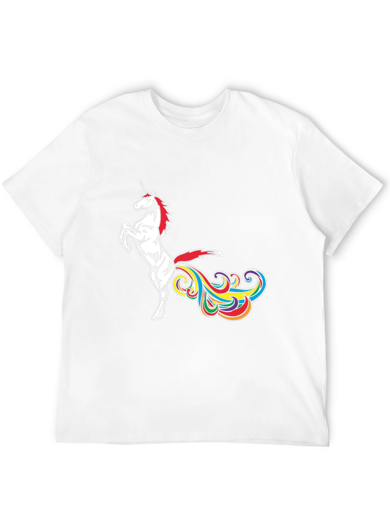 Black Unicorn Rainbow Funny Tee view 12