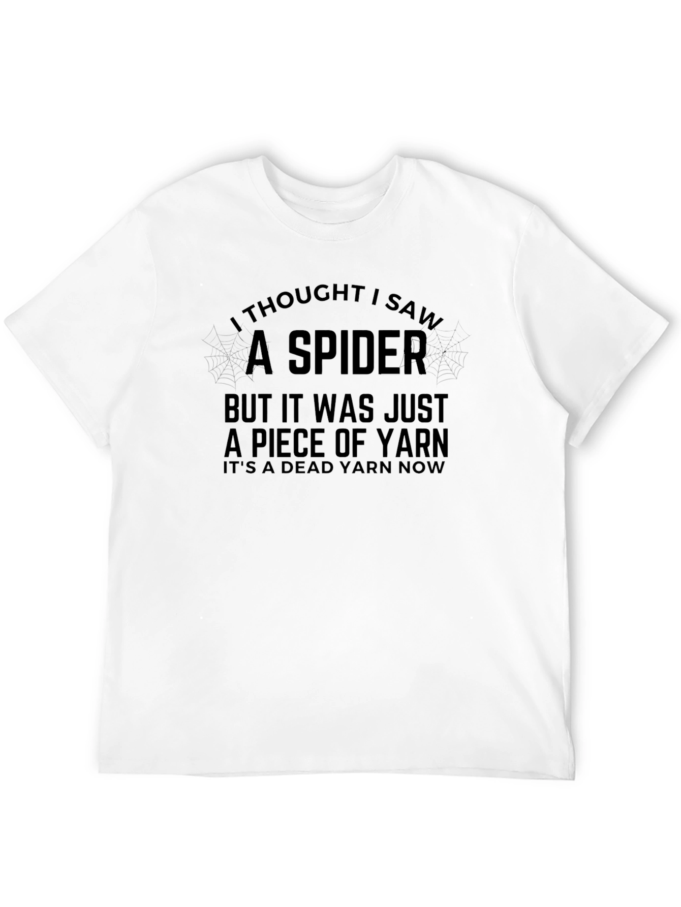 Black Funny Spider Yarn T-Shirt view 12
