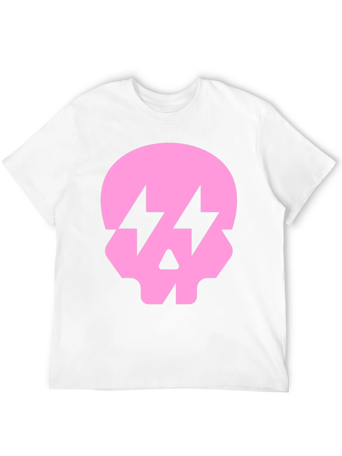 Black Skull Lightning Bolt Graphic Tee - Men's Black T-Shirt view 12