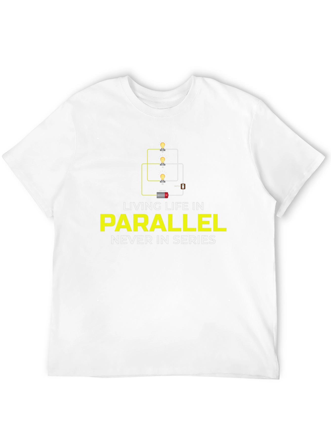 Black Parallel Life Graphic Tee - Electrical Circuit Humor view 12