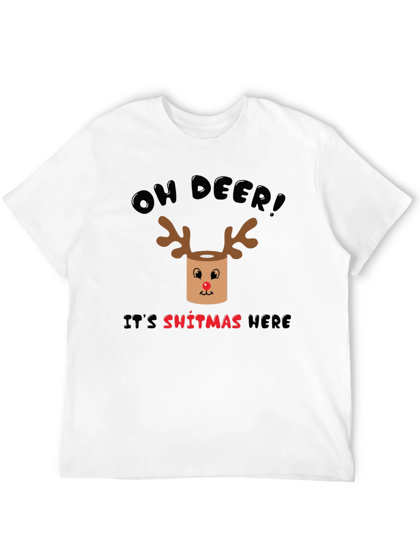 Black Oh Deer! It's Sh*tmas Here Funny Christmas T-Shirt view 12