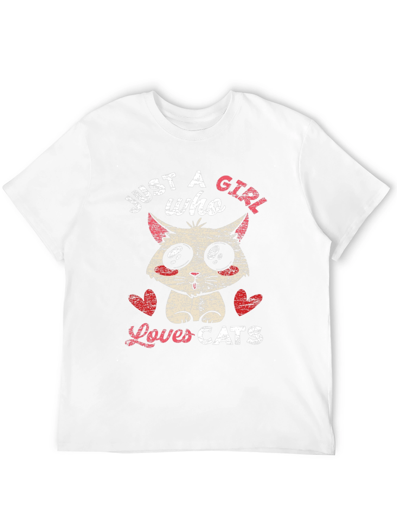 Black Just a Girl Who Loves Cats T-Shirt view 12