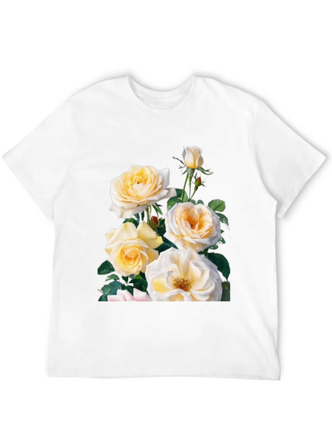 Black Floral Rose Graphic T-Shirt - Soft Cotton Blend view 12