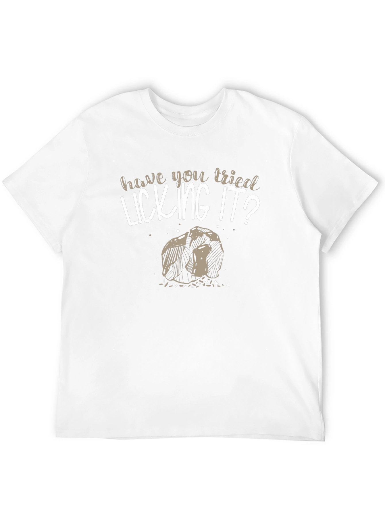 Black Have You Tried Licking It? Novelty Graphic T-Shirt view 12