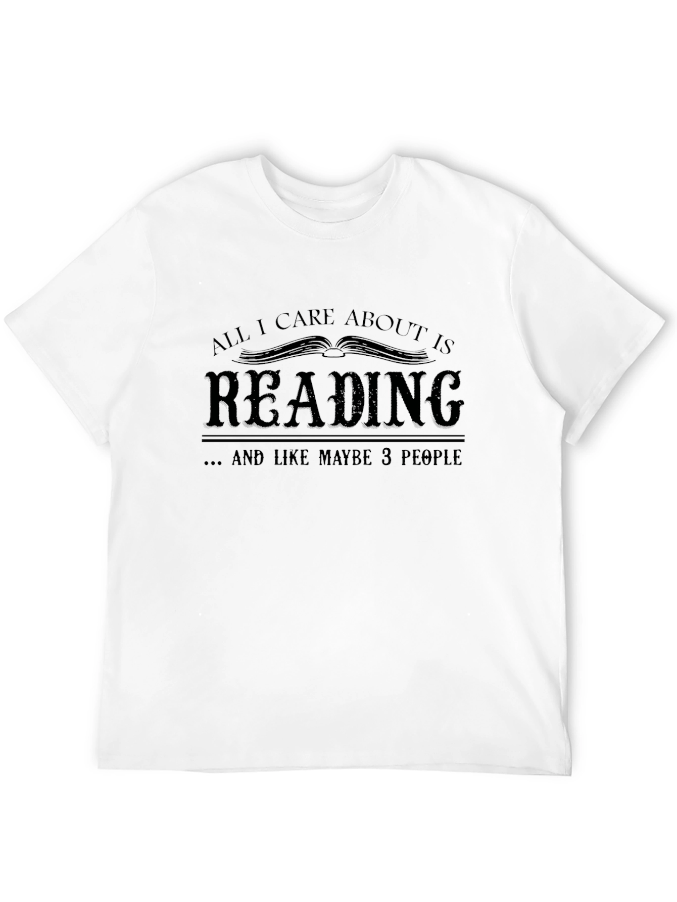 Black Reading Lover's T-Shirt: All I Care About Is Reading view 12
