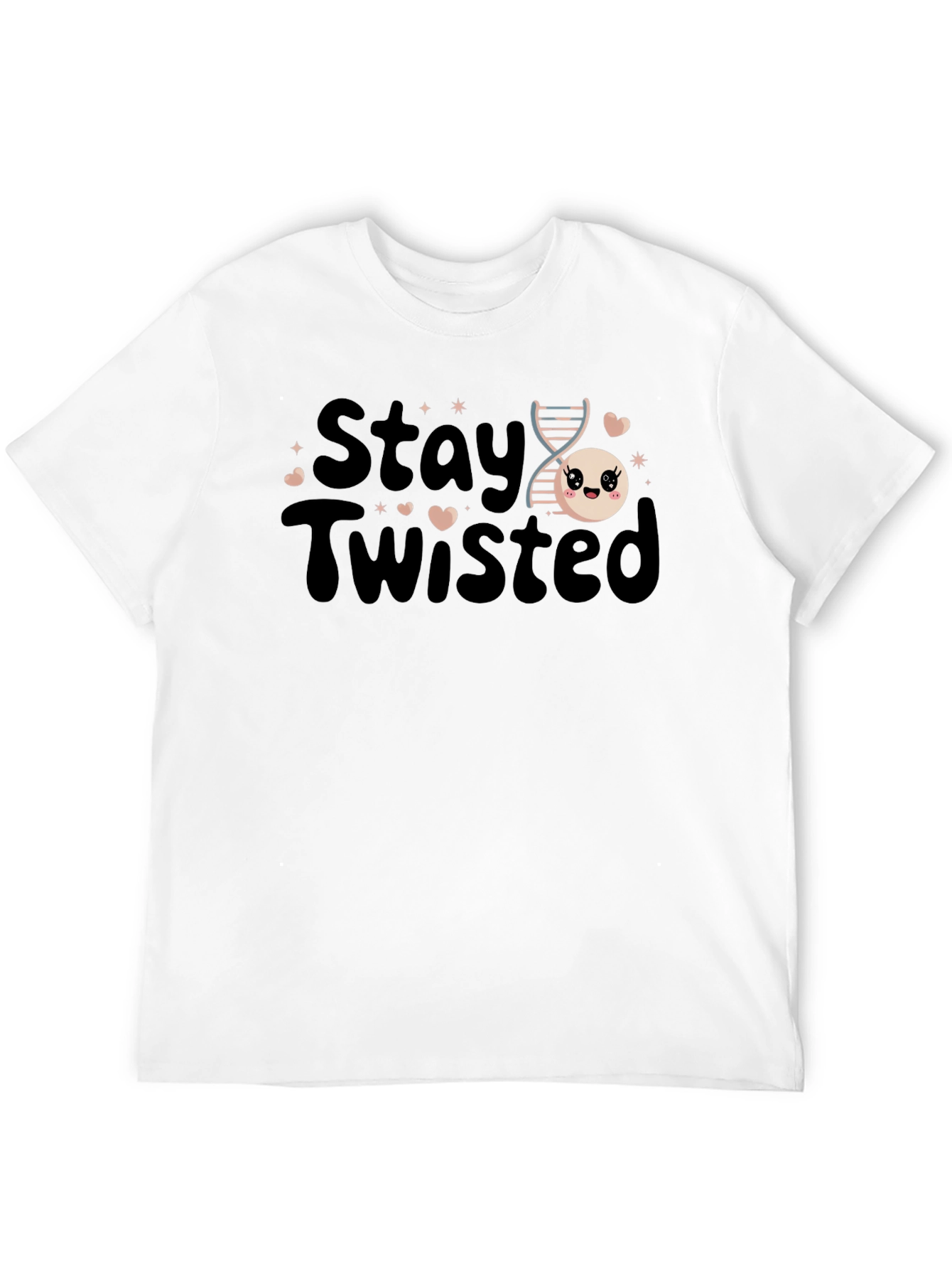 Black Stay Twisted DNA T-Shirt Funny Science Tee view 12