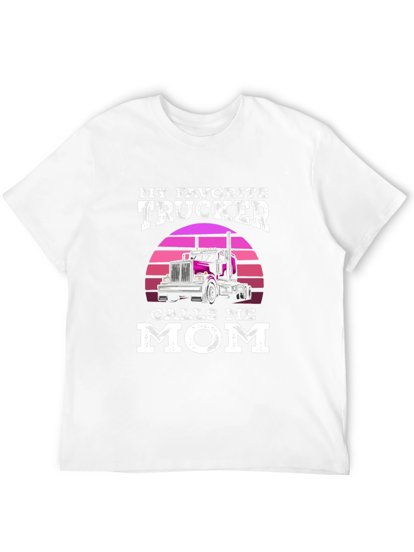 Black My Favorite Trucker Calls Me Mom T-Shirt view 12