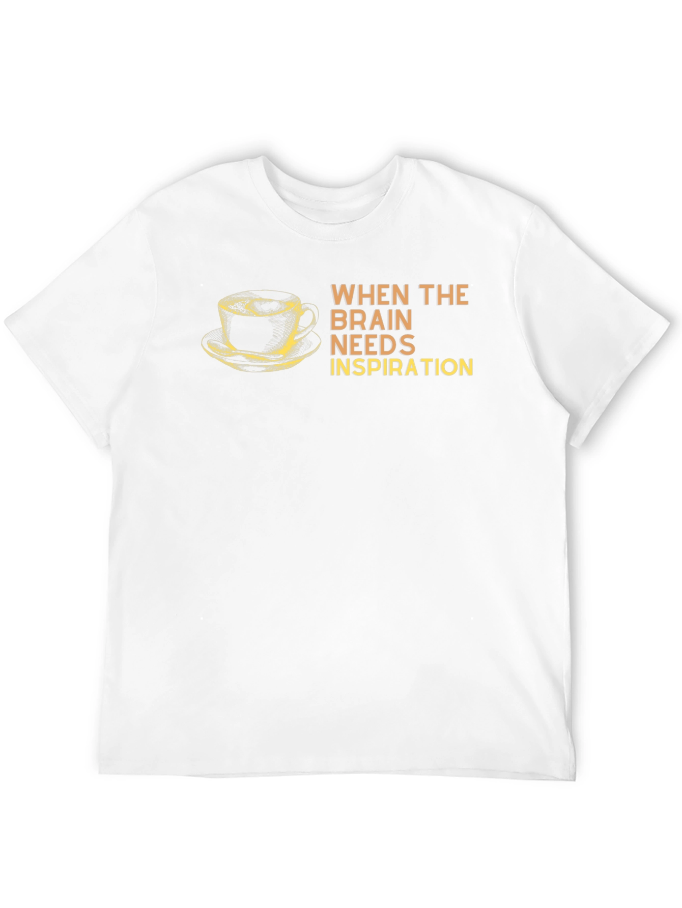 Black Brain Needs Inspiration Coffee T-Shirt view 12
