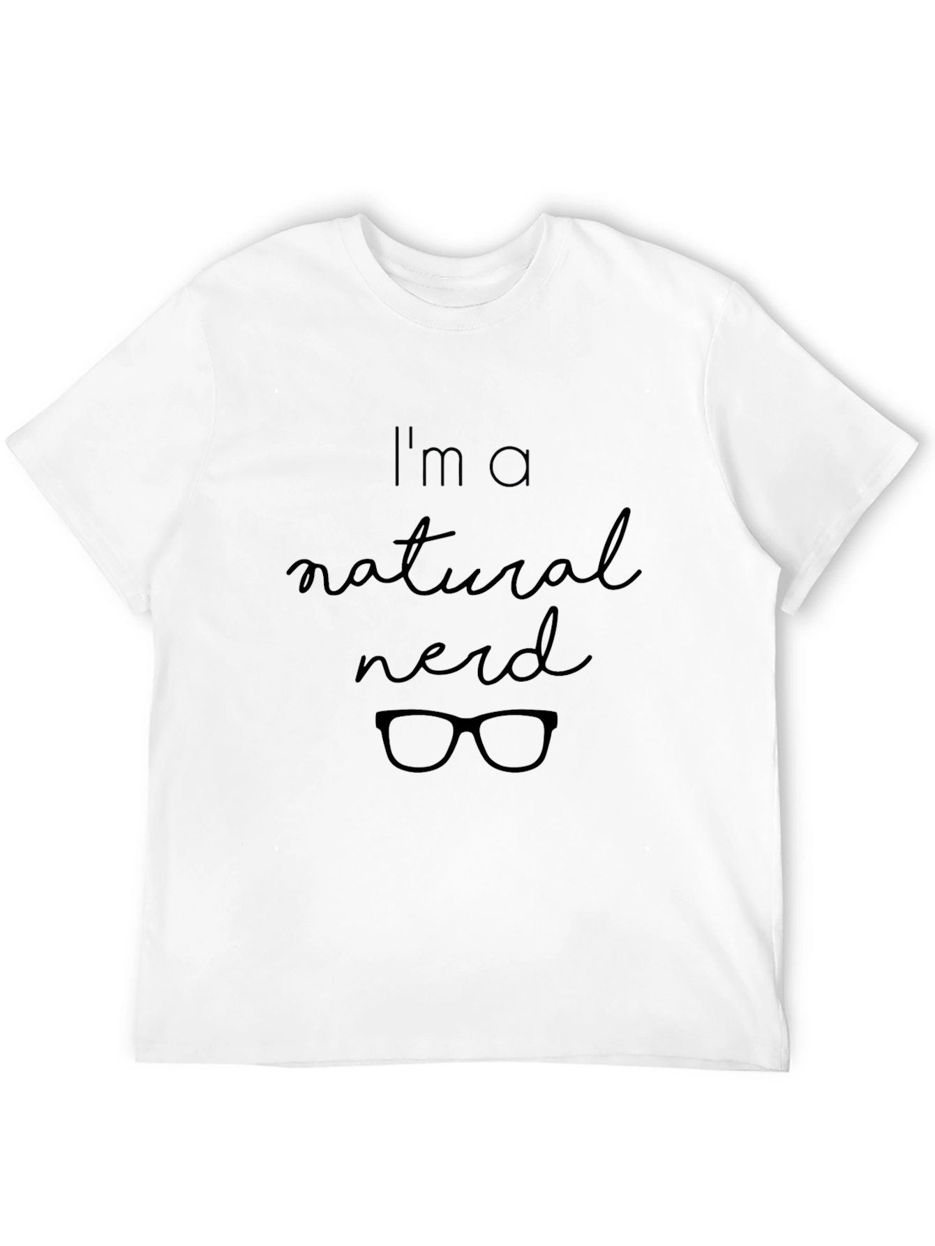 Black Natural Nerd T-Shirt - Black Cotton Tee view 12