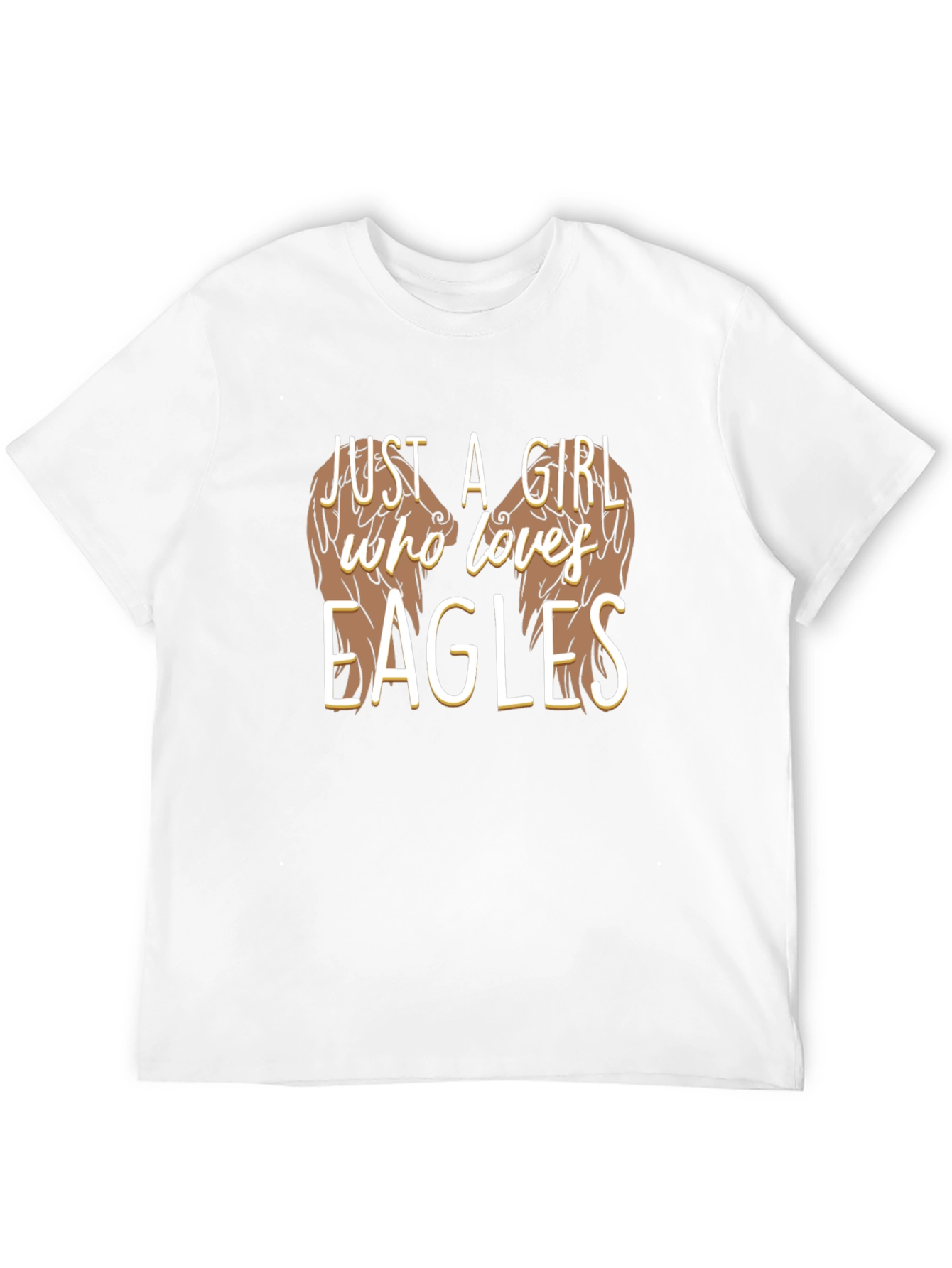 Black Just A Girl Who Loves Eagles Graphic Tee view 12