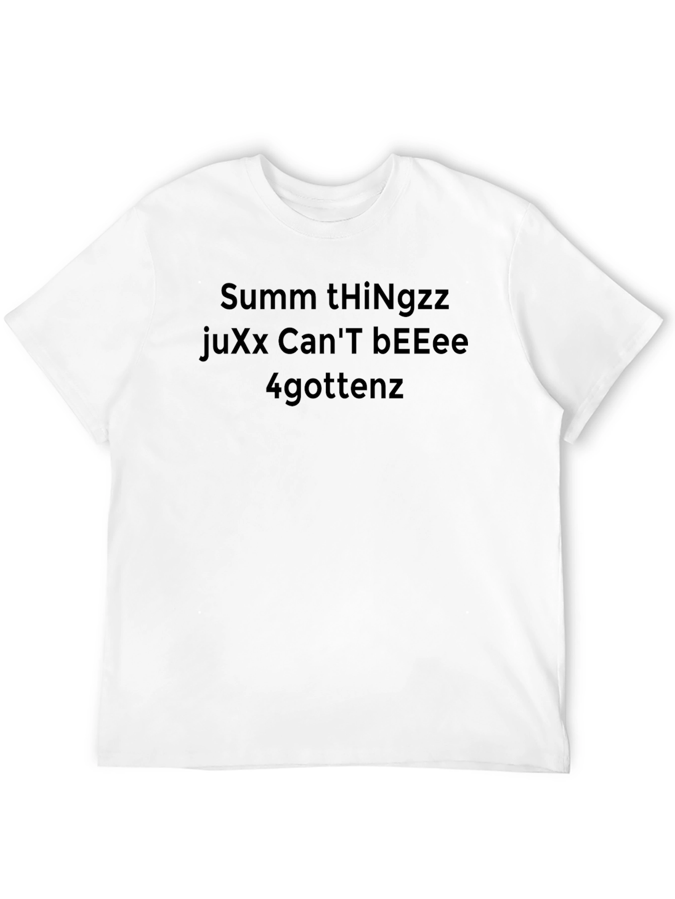 Black Edgy Slogan T-Shirt: "Summ tHiNgzz" view 12