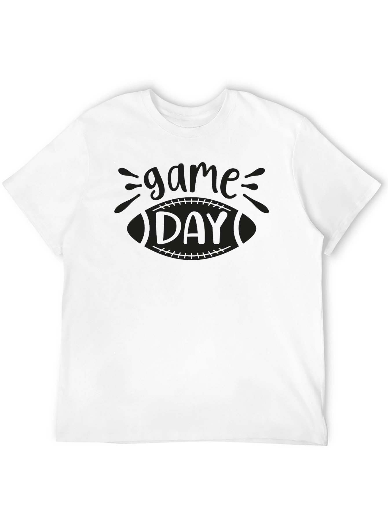 Black Game Day Football T-Shirt - Black view 12