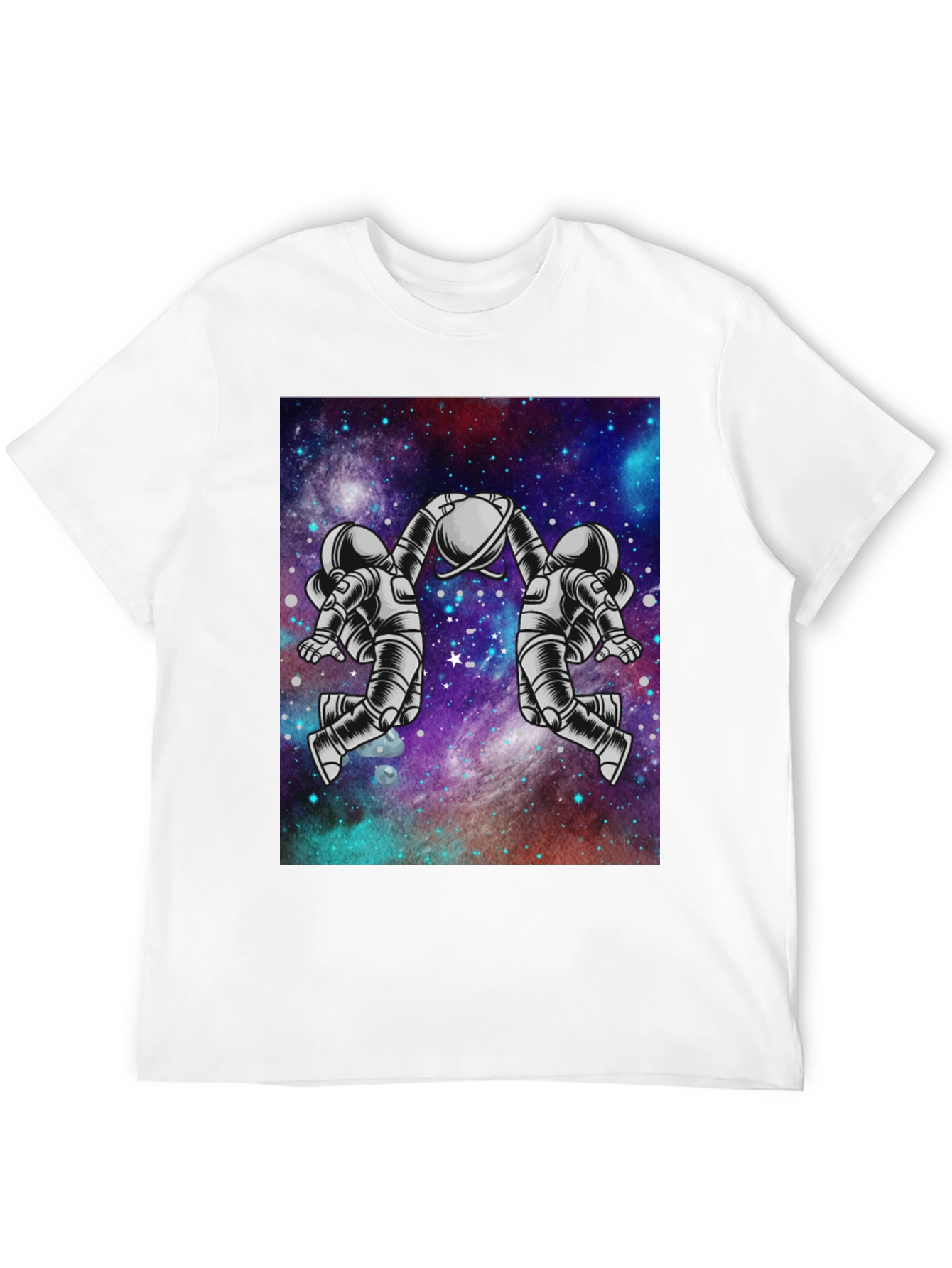Black Astronaut Galaxy Graphic Tee - Space Design view 12
