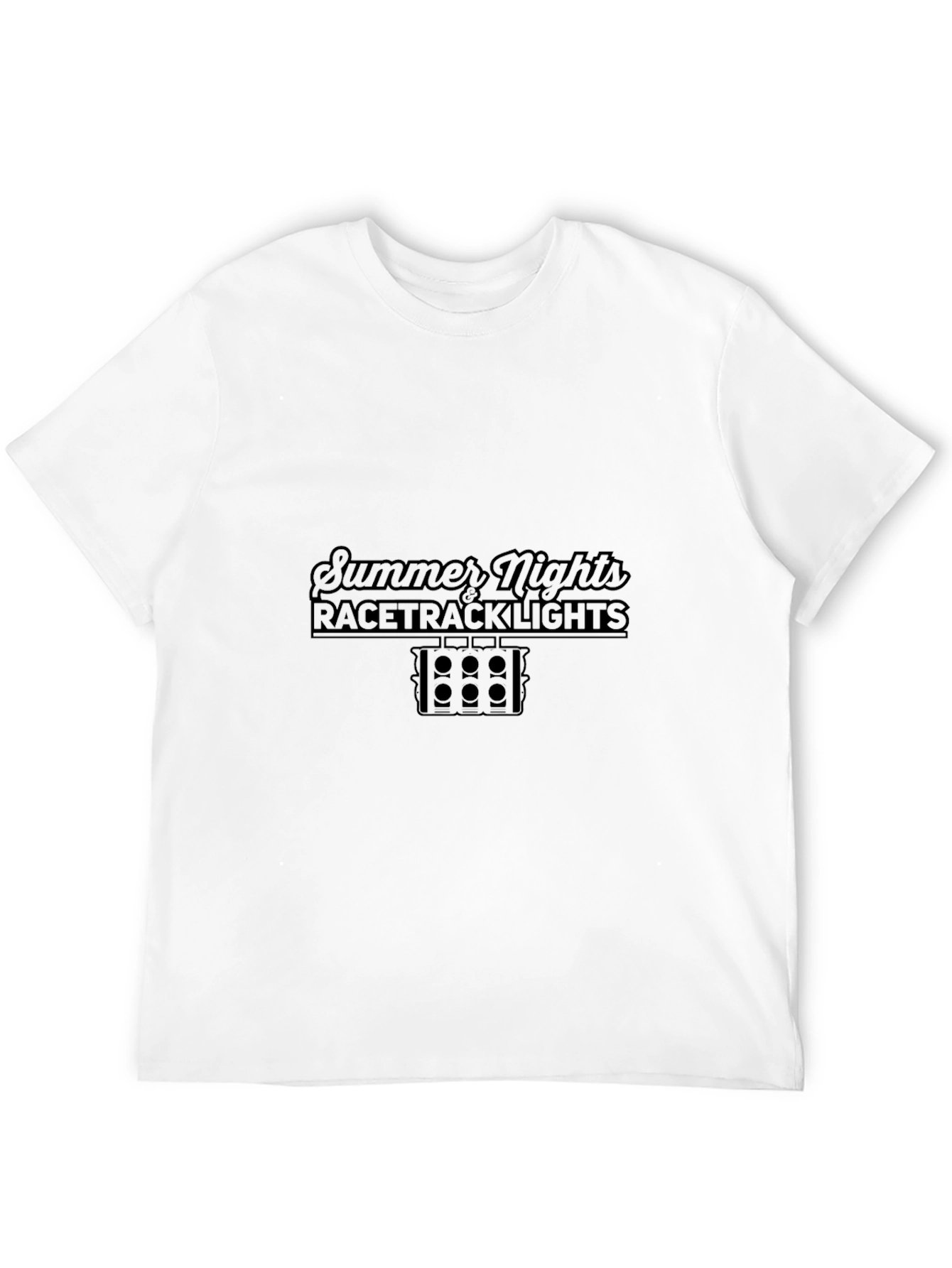 Black Summer Nights Racetrack Lights Graphic Tee view 12
