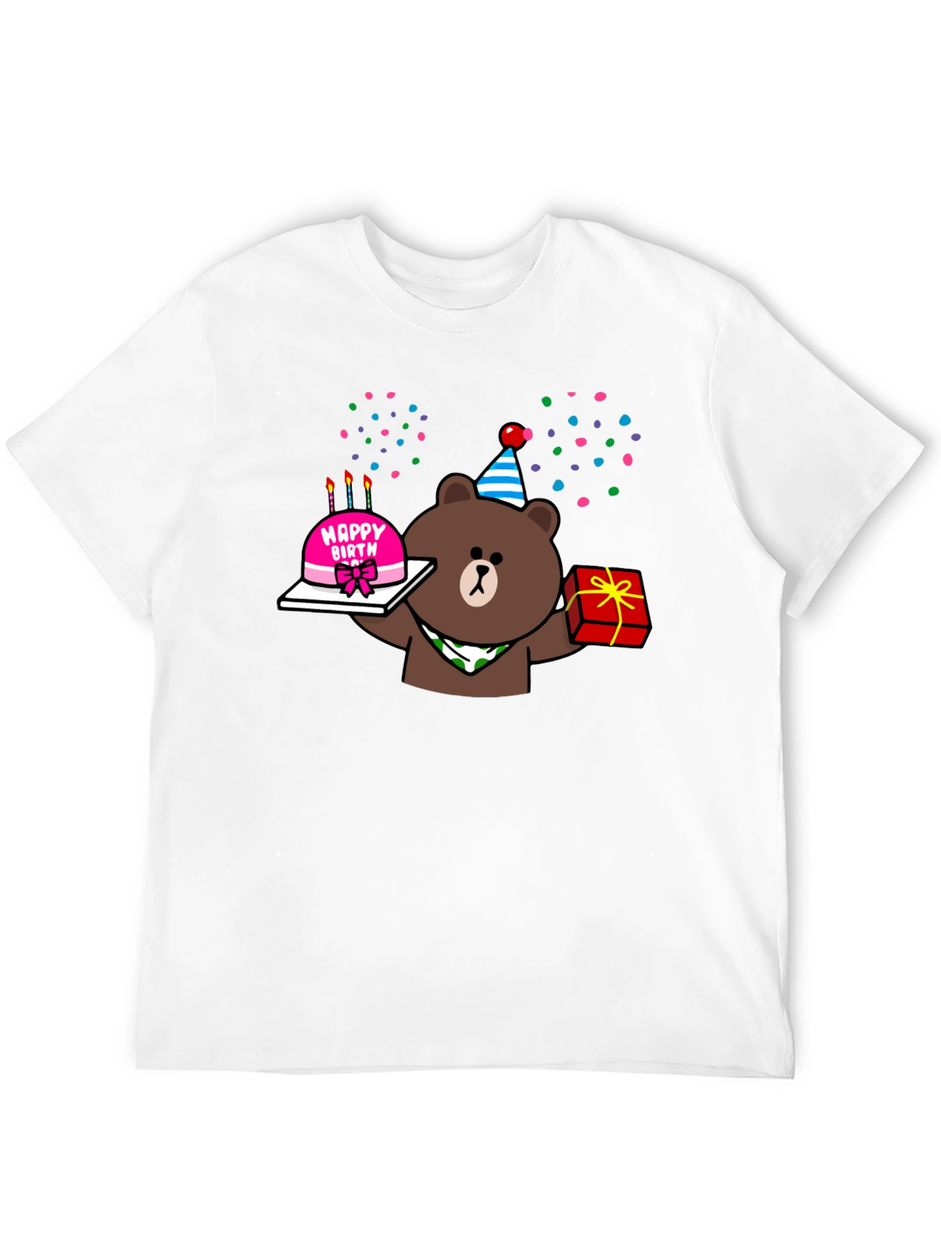 Black Birthday Bear Graphic Tee - Cute Party Shirt view 12
