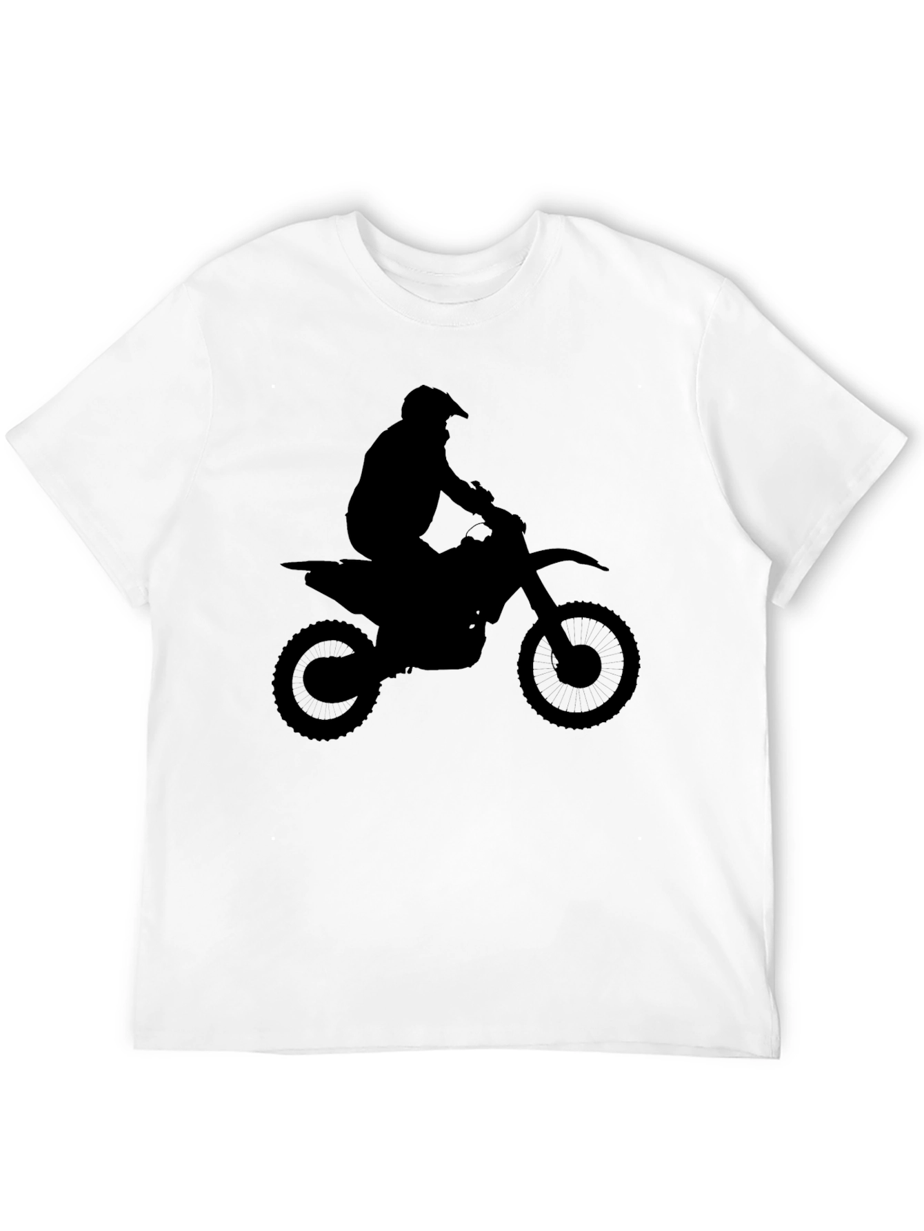 Black Motocross Silhouette Black T-Shirt view 12
