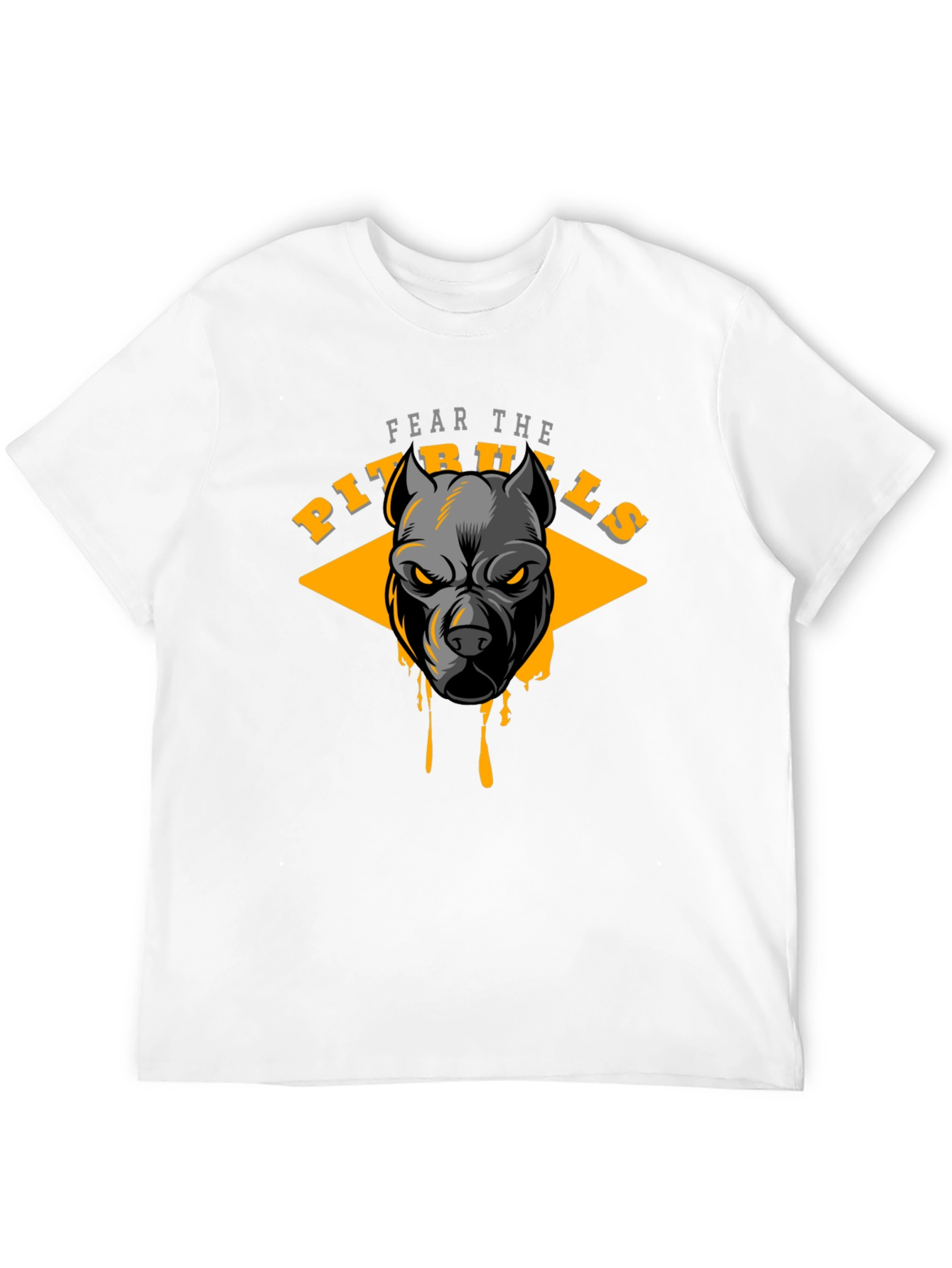 Black Fear the Pitbulls Graphic Tee view 12