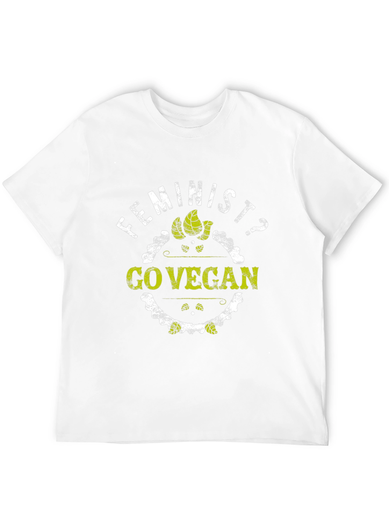 Black Feminist Go Vegan T-Shirt - Black Graphic Tee view 12