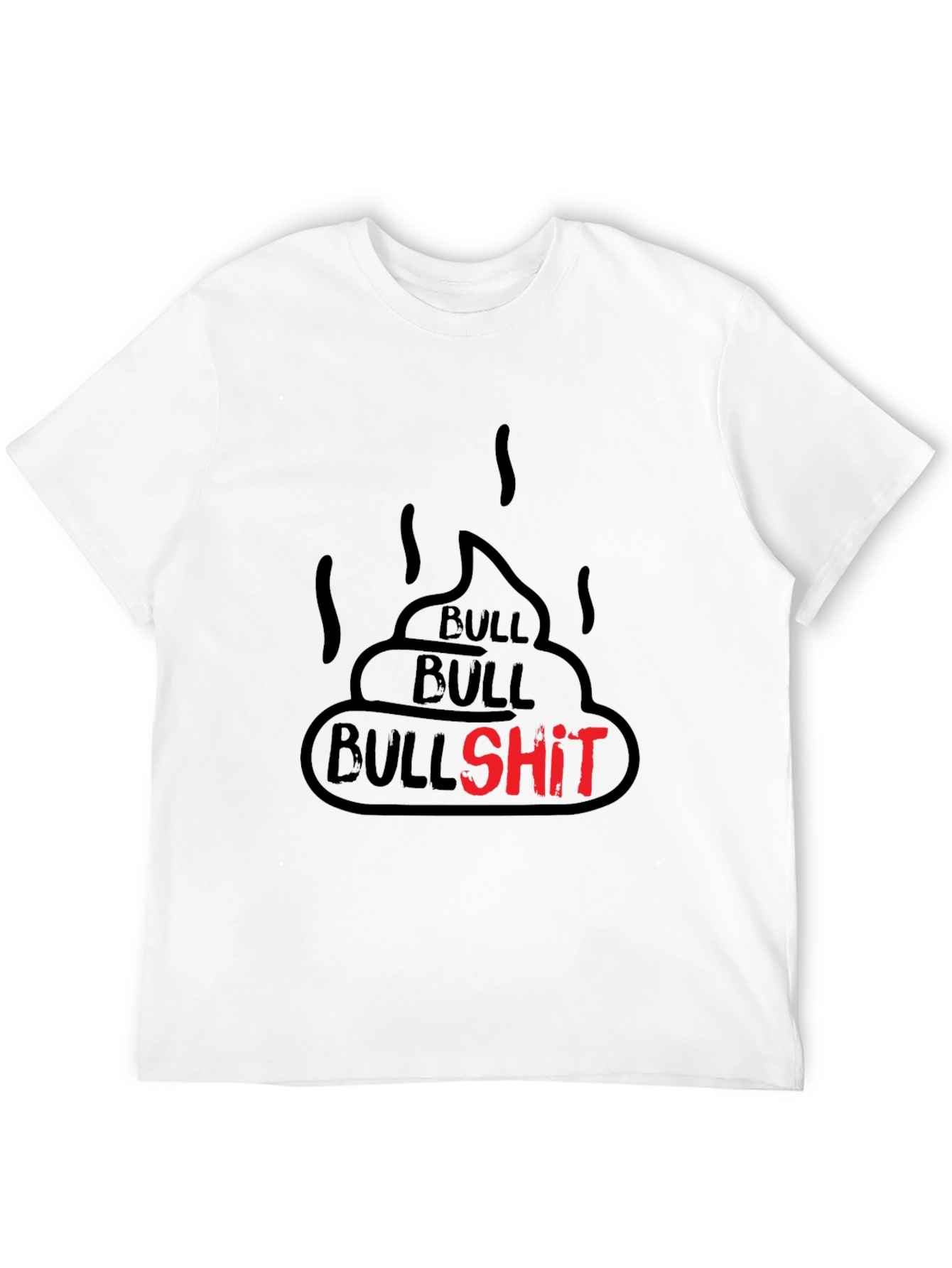 Black Bullshit Graphic Tee - Funny Humor Novelty T-Shirt view 12