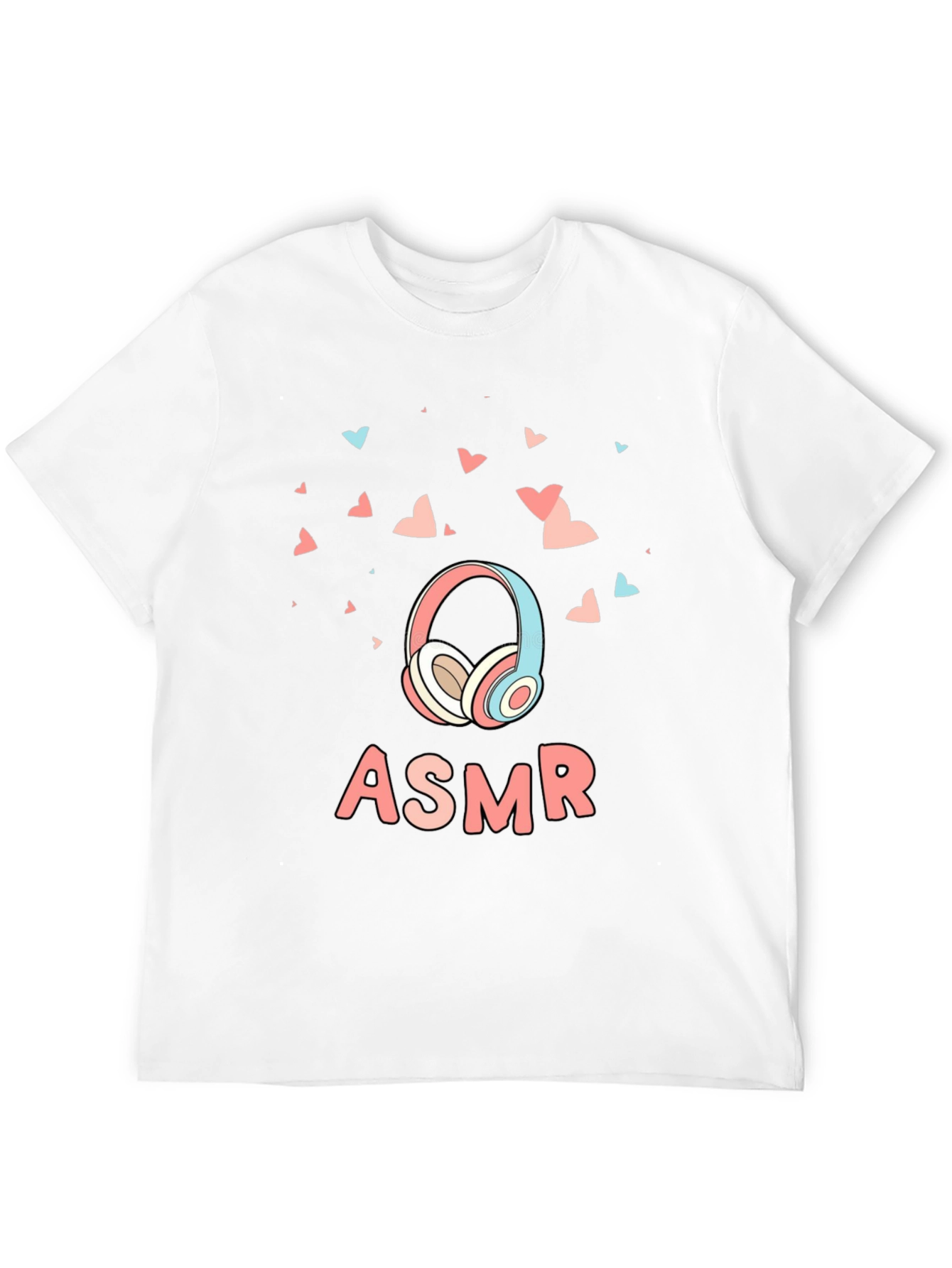 Black ASMR Headphones Graphic Tee - Sensory Relaxation Shirt view 12