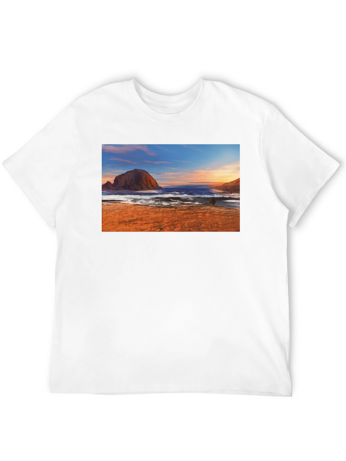 Black Beachscape Graphic Tee - Black Short Sleeve view 12