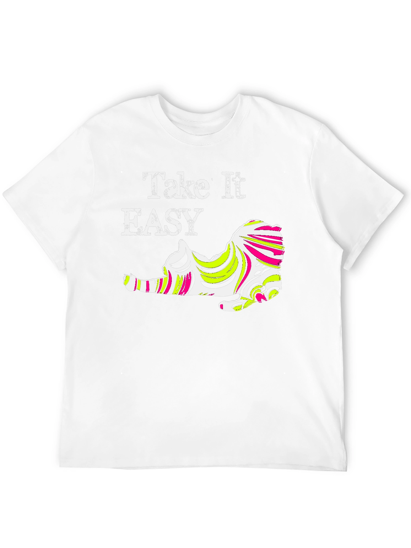 Black Take It Easy Cat Graphic Tee - Black view 12