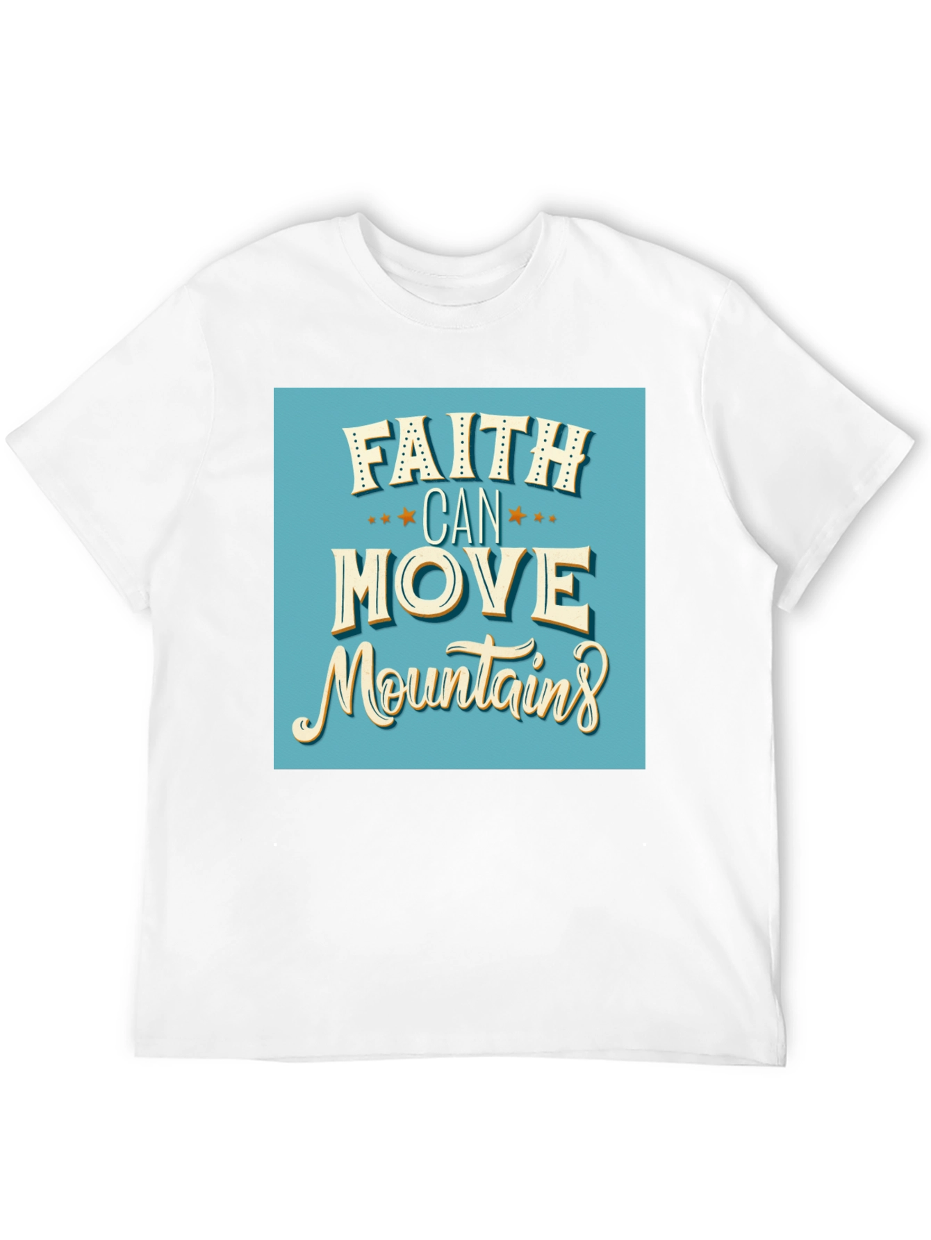 Black Faith Can Move Mountains Graphic Tee view 12