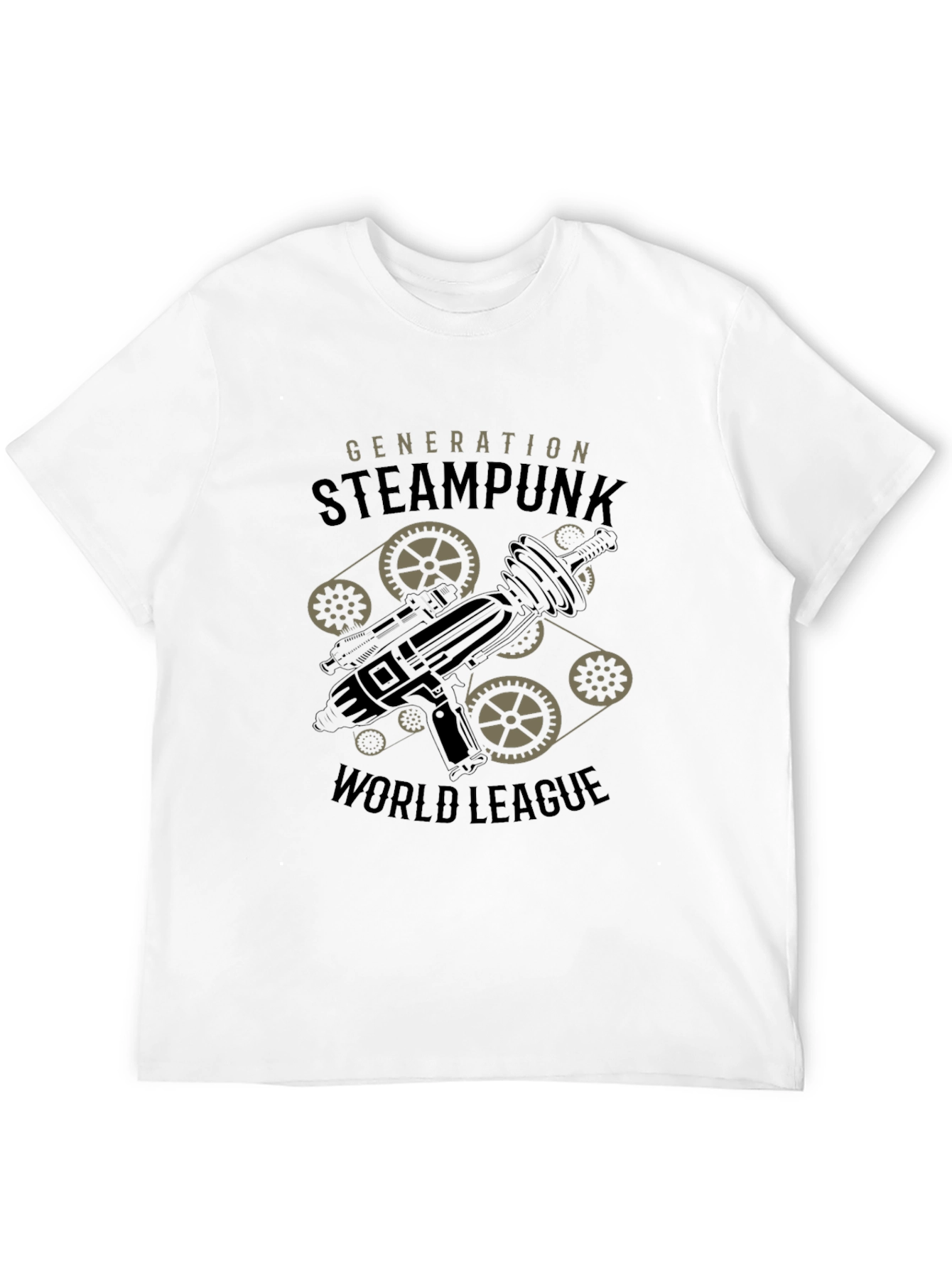 Black Steampunk Generation World League Black T-Shirt view 12