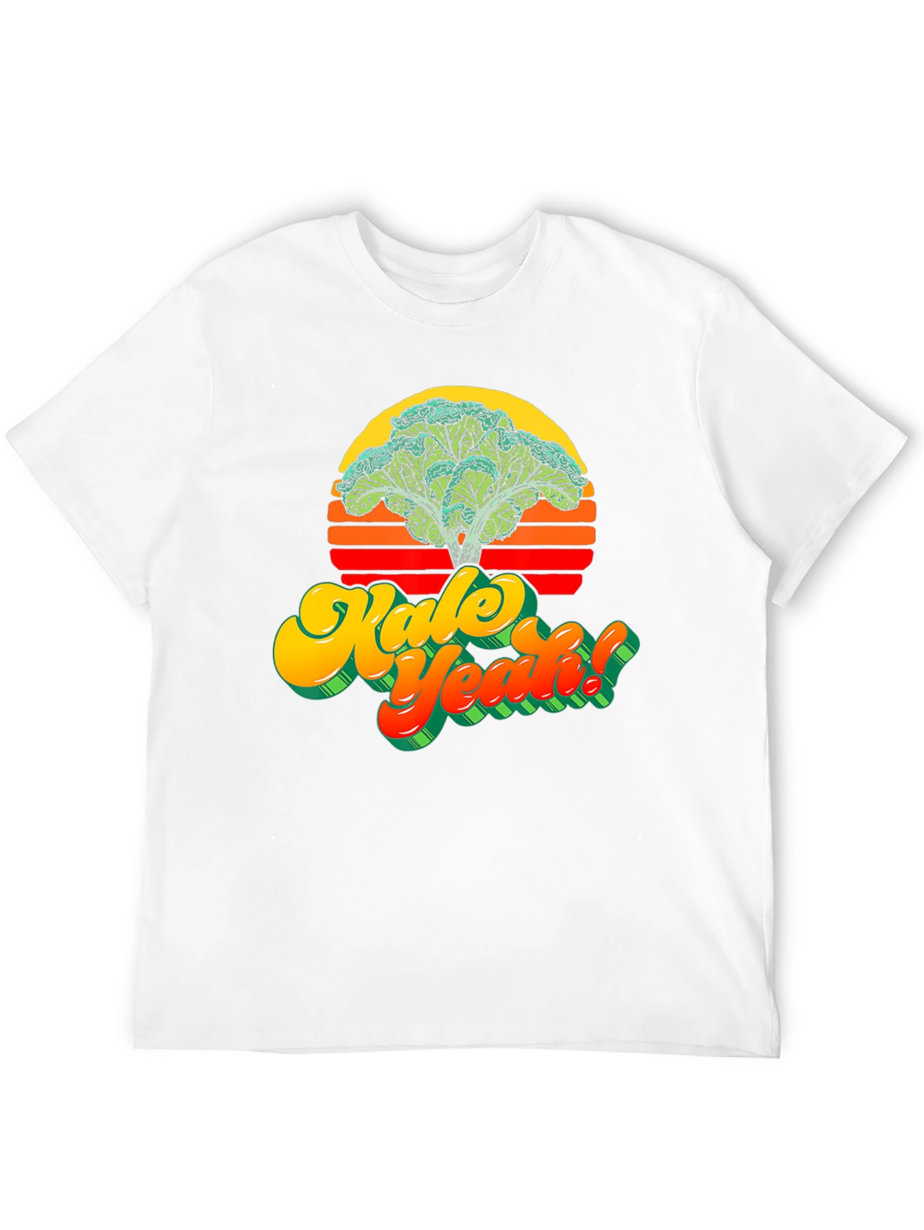 Black Kale Yeah! Graphic T-Shirt - Retro Vegan Style view 12