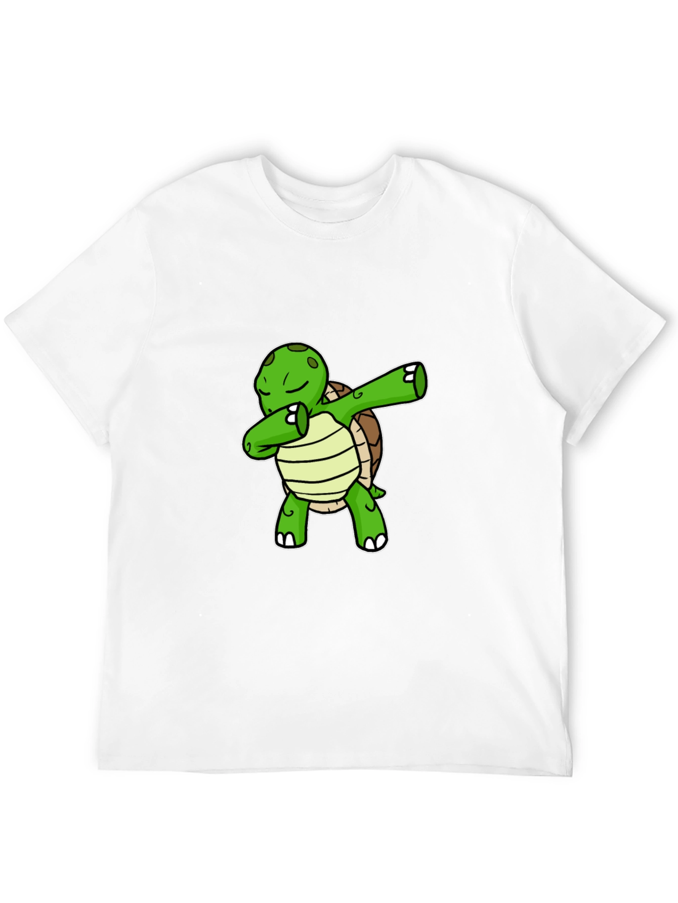 Black Dabbing Turtle Graphic Tee - Black Cotton T-Shirt view 12