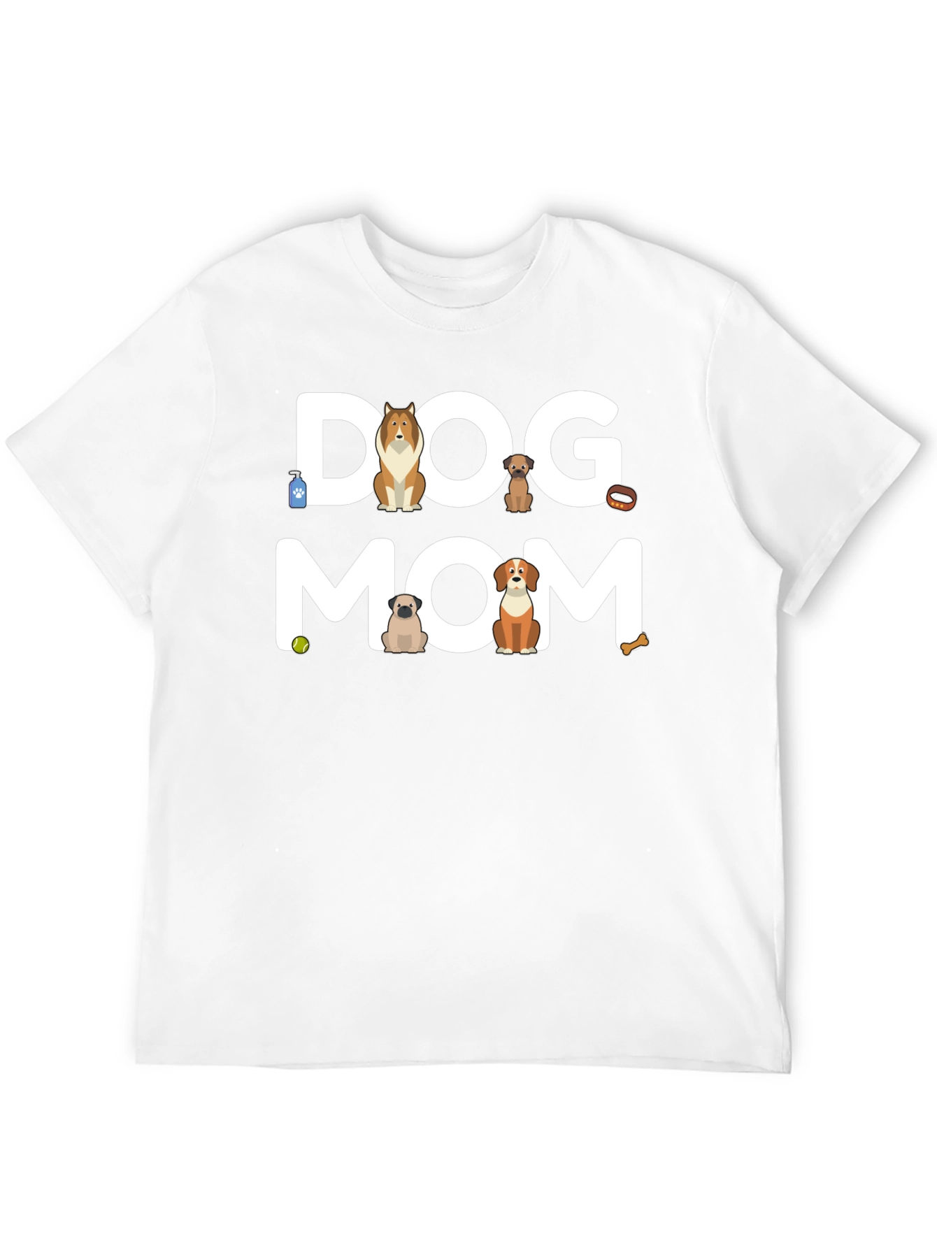 Dog Mom Graphic T-Shirt - Cute Canine Lover Tee - 12