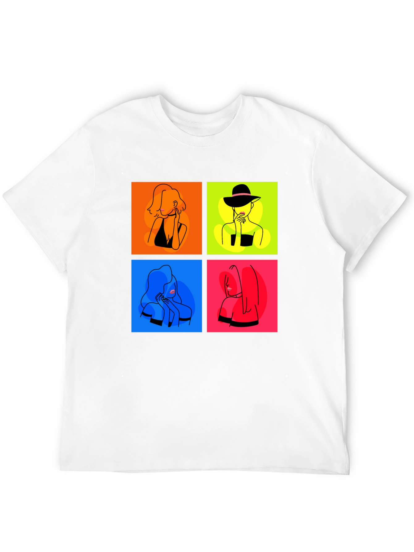 Black Modern Art Women's T-Shirt view 12