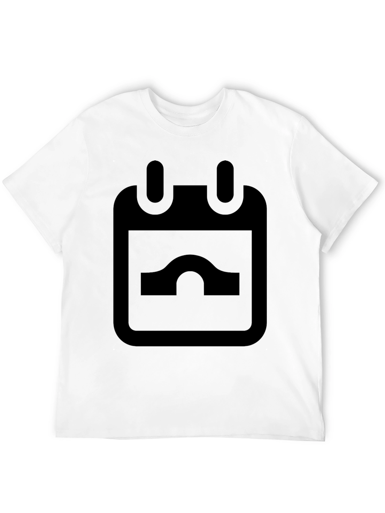 Black Modern Black T-Shirt with Abstract Calendar Graphic view 12