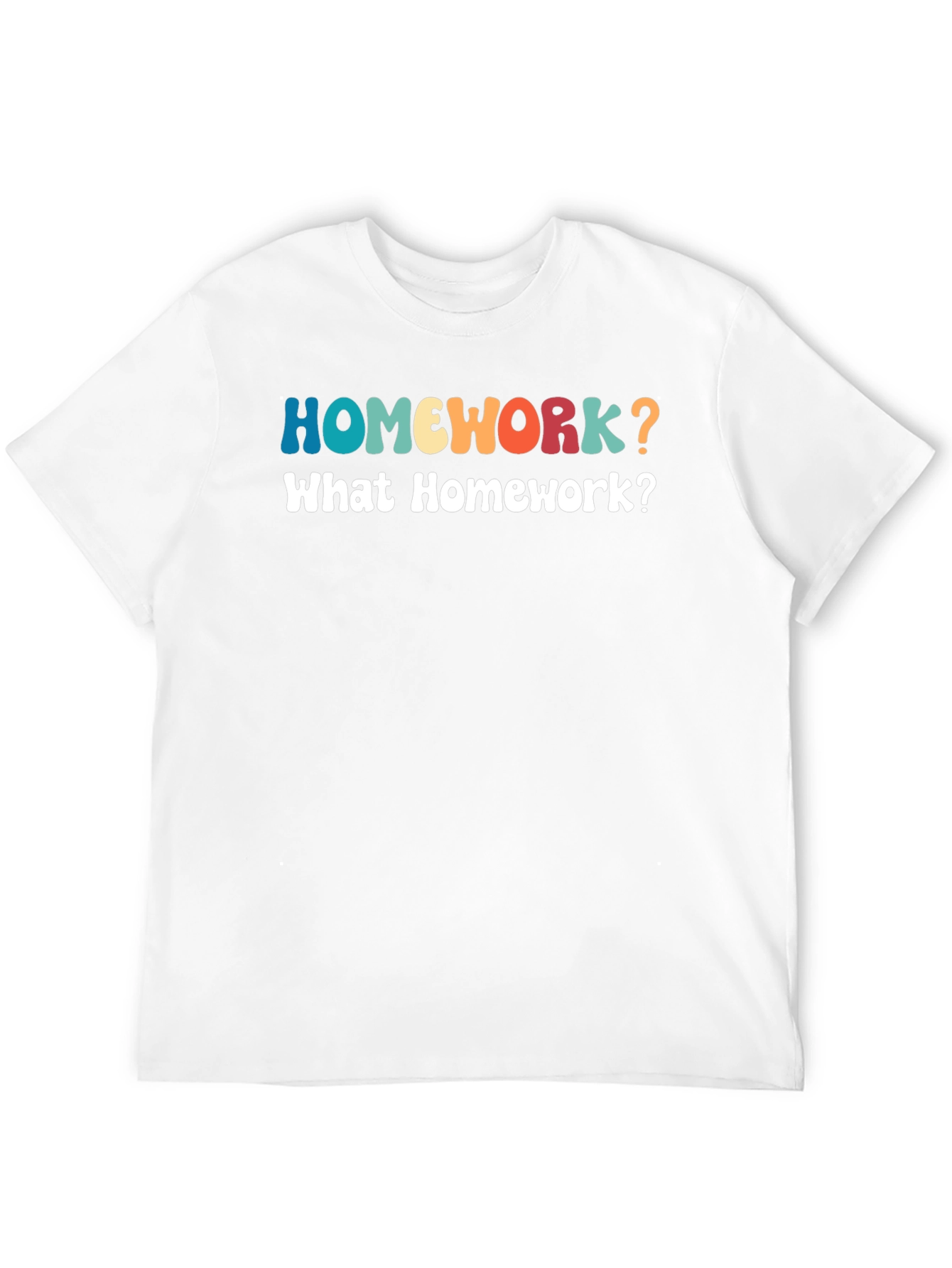 Black Homework? Funny Graphic T-Shirt view 12