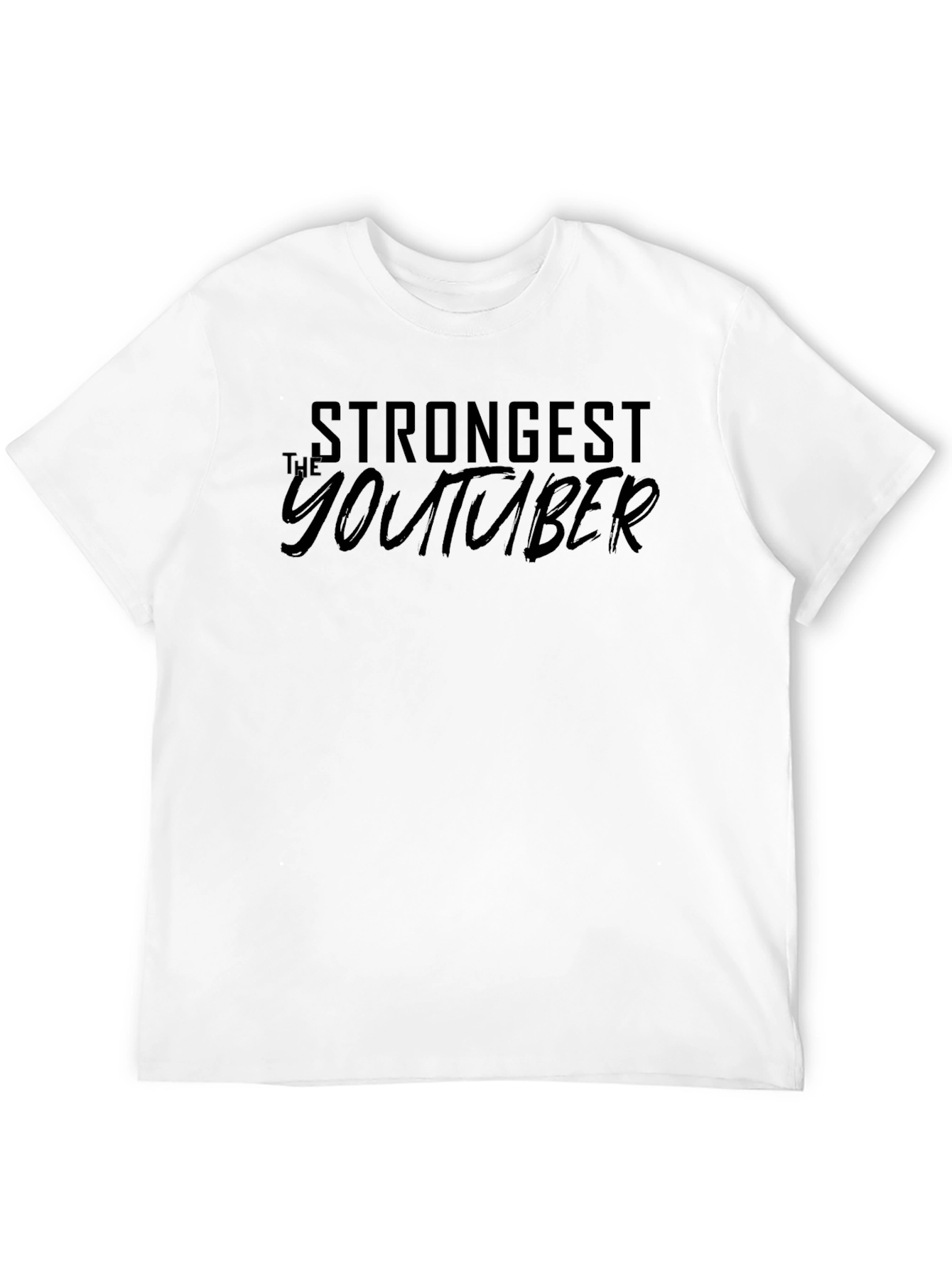 Black Strongest Youtuber Black Cotton Graphic T-Shirt view 12