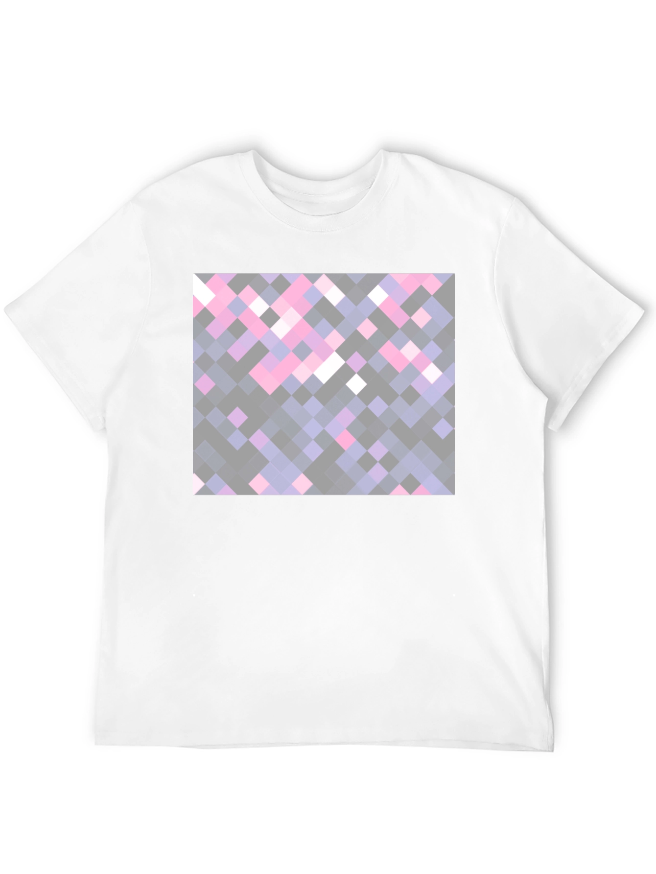Black Pixelated Squares Black Tee view 12