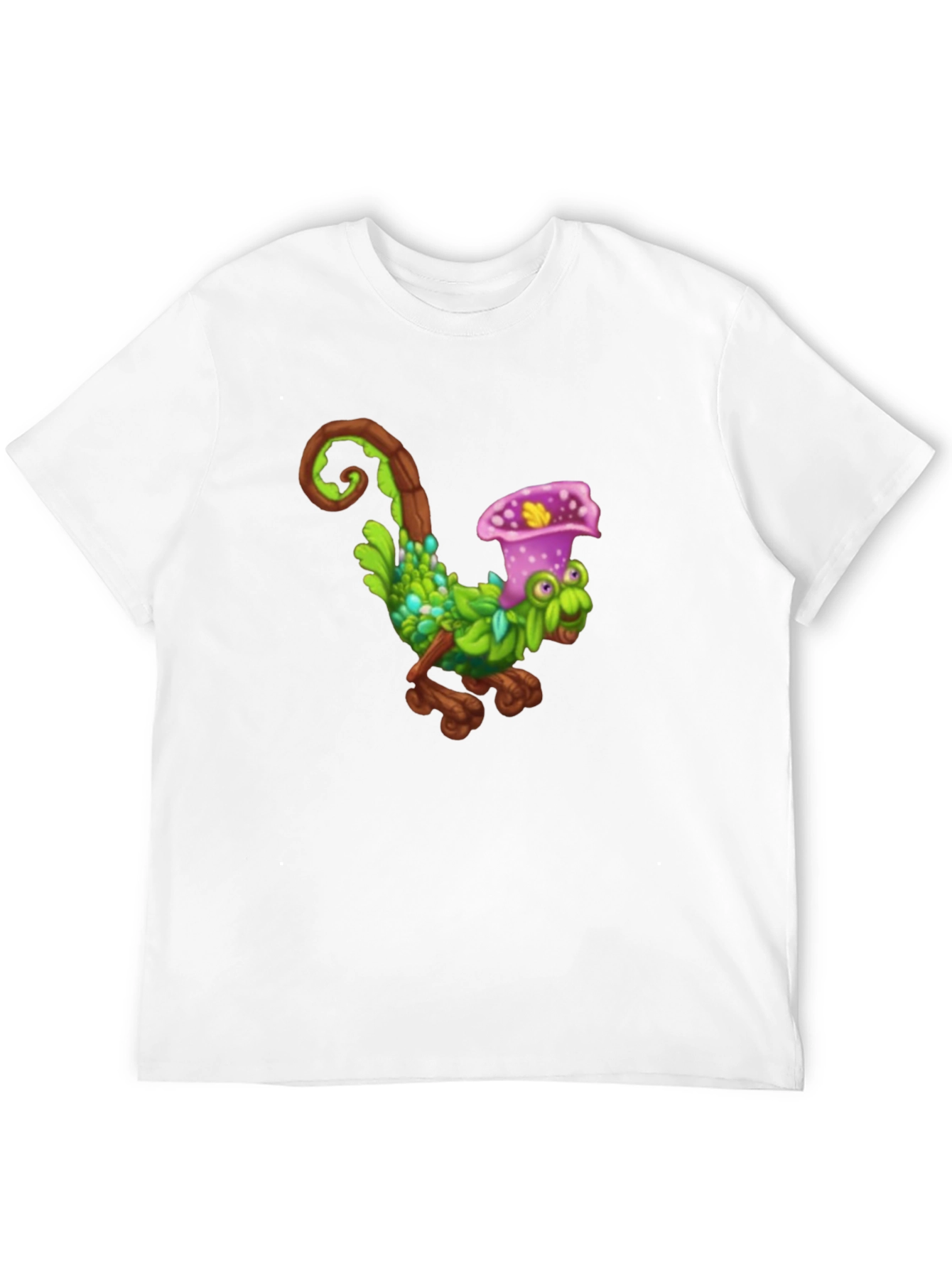 Black Black T-Shirt with Fun Cartoon Creature Design view 12