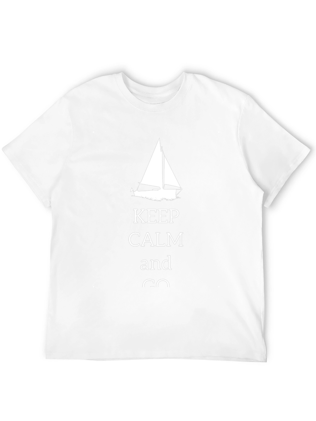 Black Keep Calm and Go Sailing T-Shirt - Black view 12