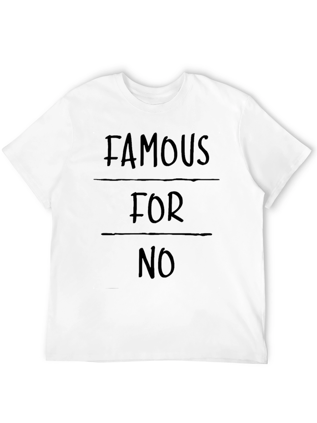 Black Famous For No Reason Black Graphic T-Shirt view 12