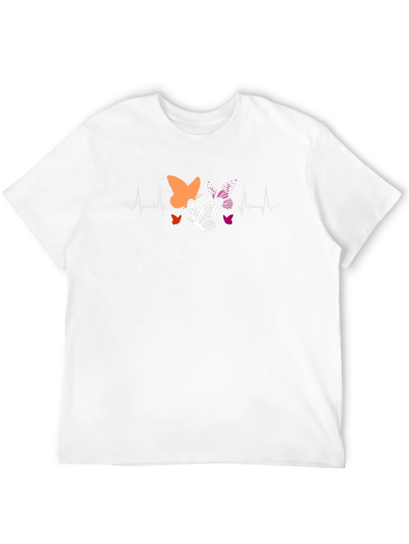 Black Butterfly Heartbeat Graphic Tee view 12