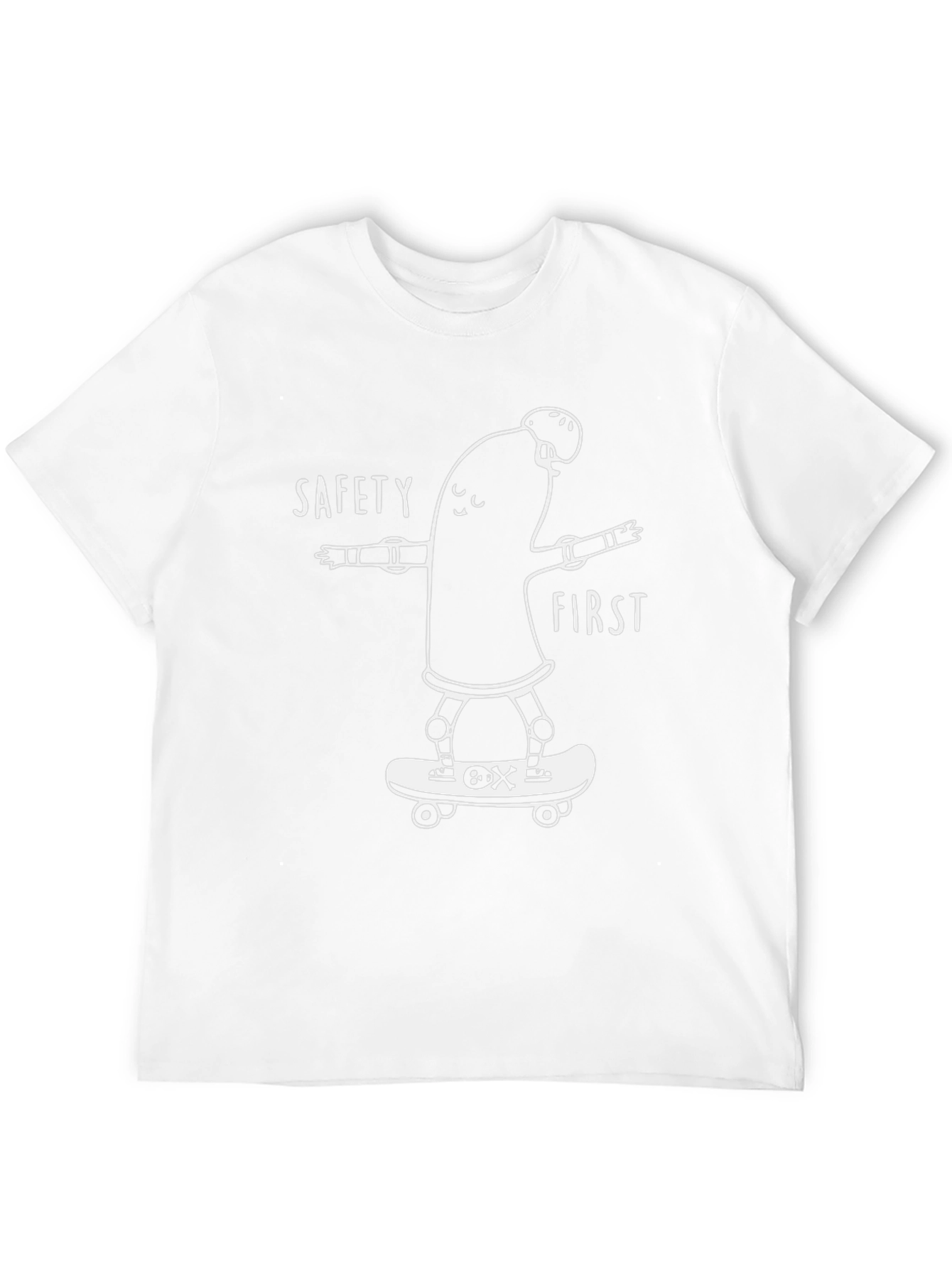 Black Safety First Skateboarder T-Shirt view 12