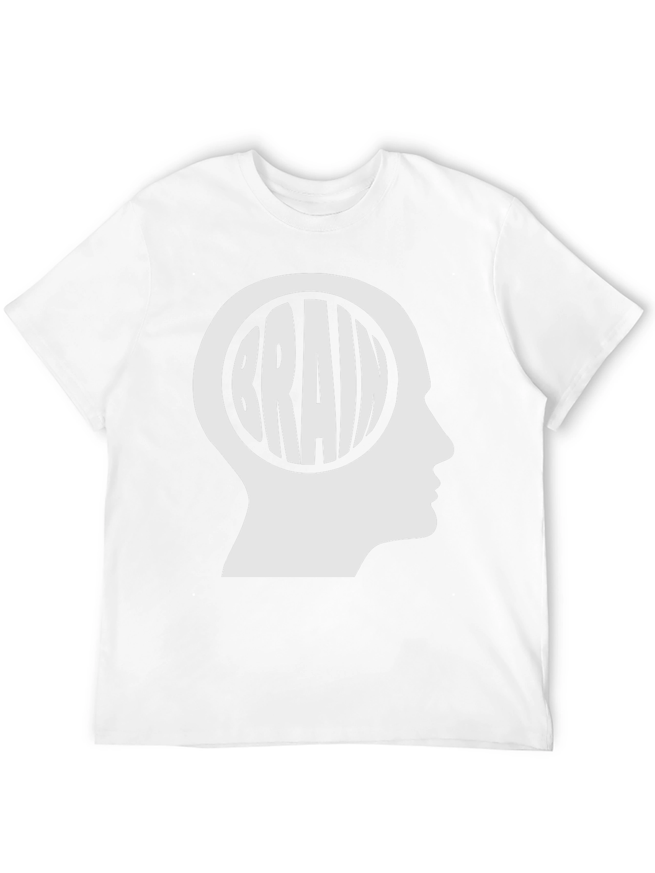 Black Brain Head Graphic T-Shirt - Black Cotton Tee view 12