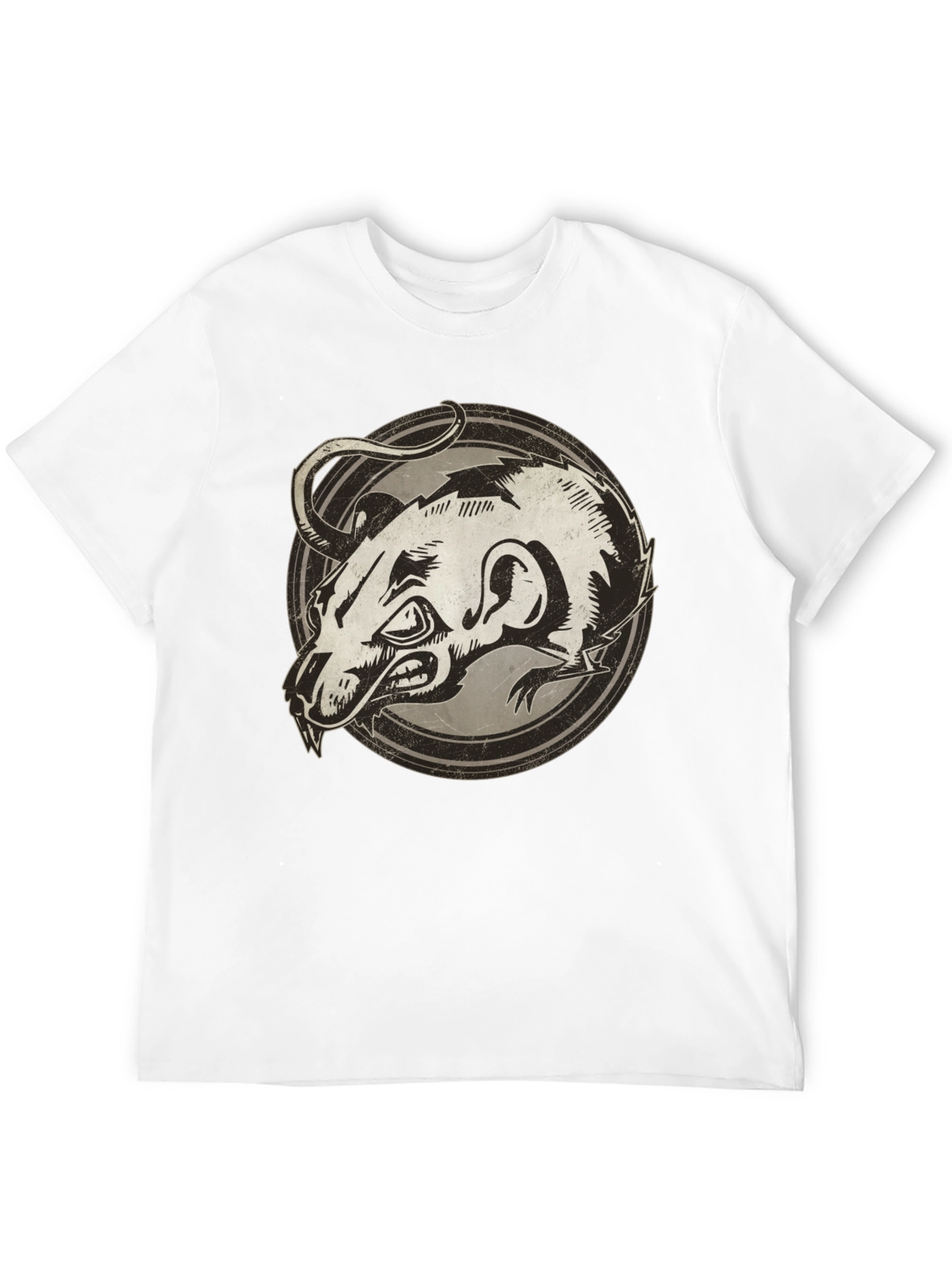 Black Rat Graphic Print Black T-Shirt view 12